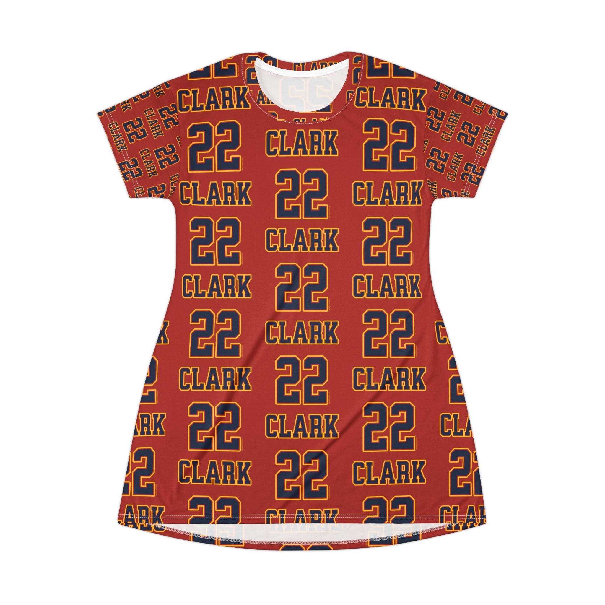 Caitlin Clark Jersey T-Shirt Dress - All Over Print | Chix Sports