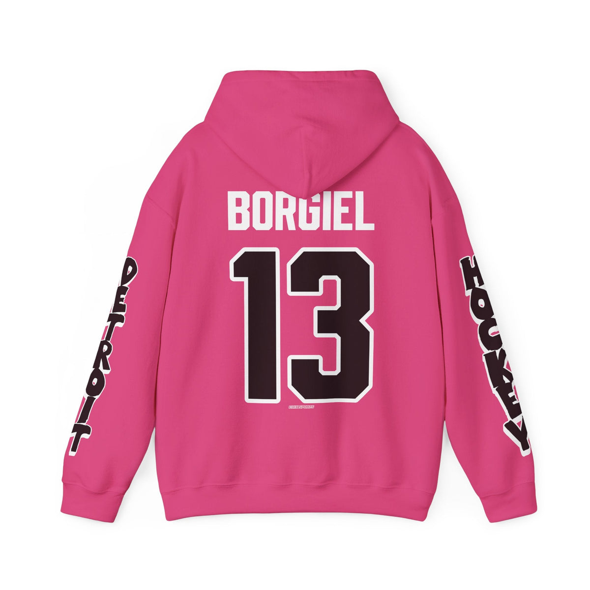 Casey Borgiel Detroit Hockey Club Unisex Hoodie in Heliconia | Chix Sports