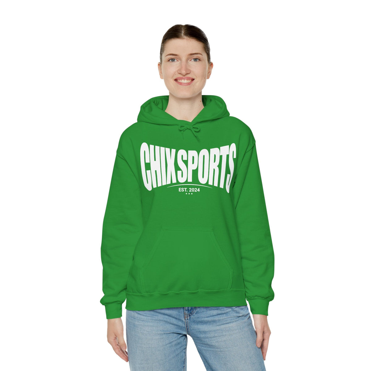 Chix Sports Apparel Unisex Hoodie in Irish Green | Chix Sports