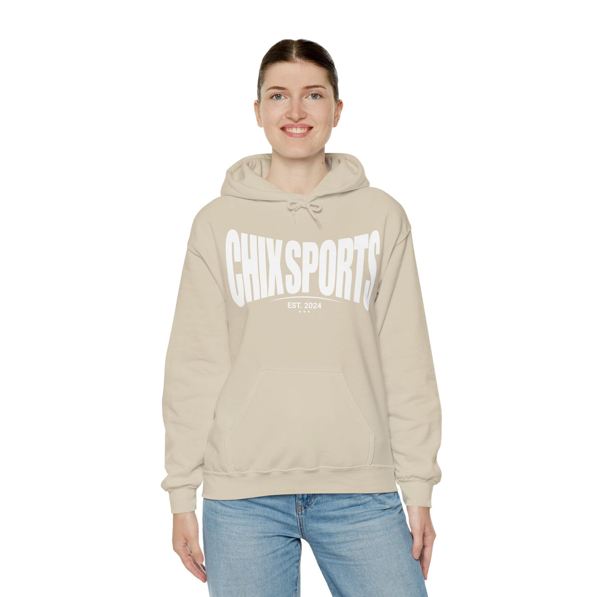 Chix Sports Apparel Unisex Hoodie in Sand | Chix Sports