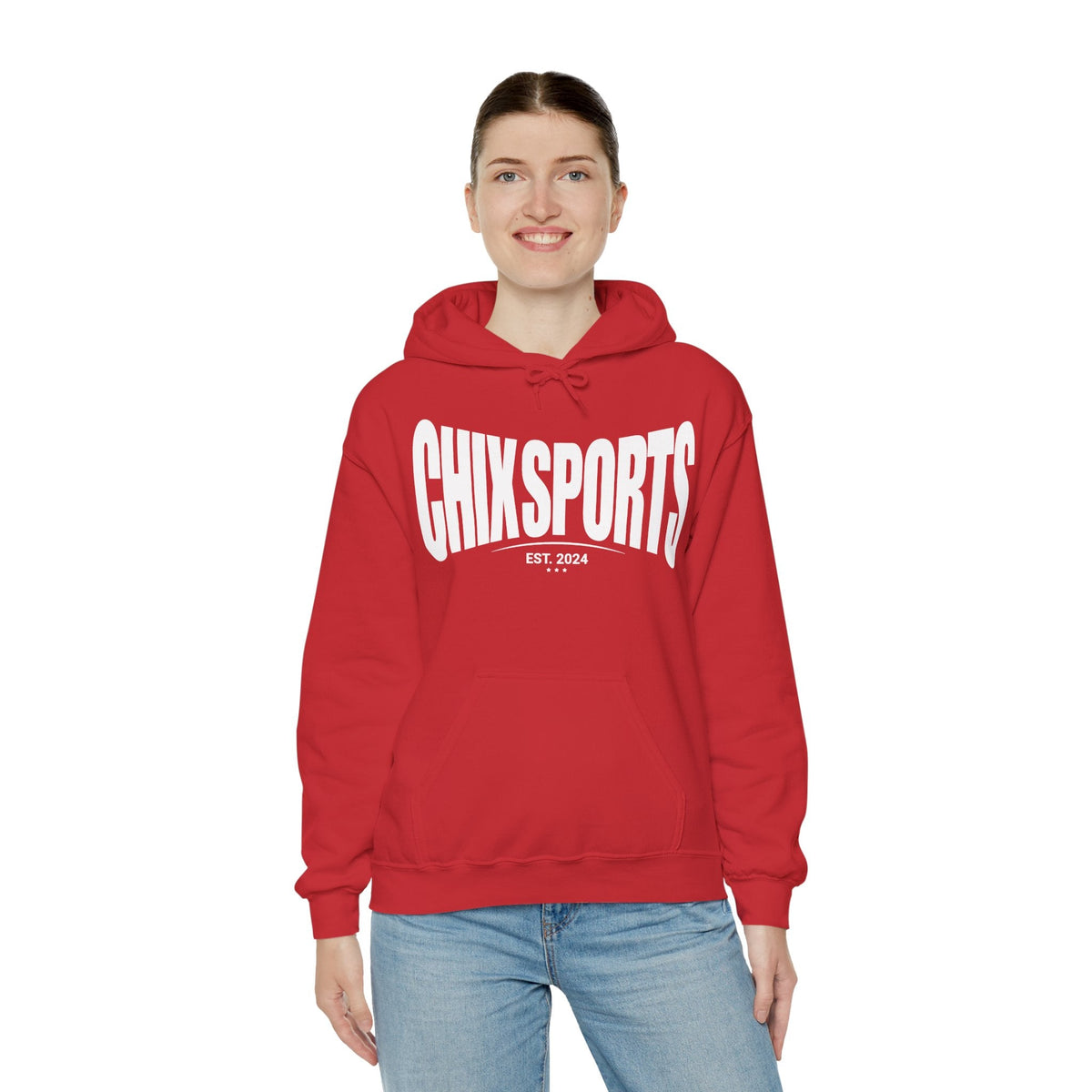 Chix Sports Apparel Unisex Hoodie in Red | Chix Sports