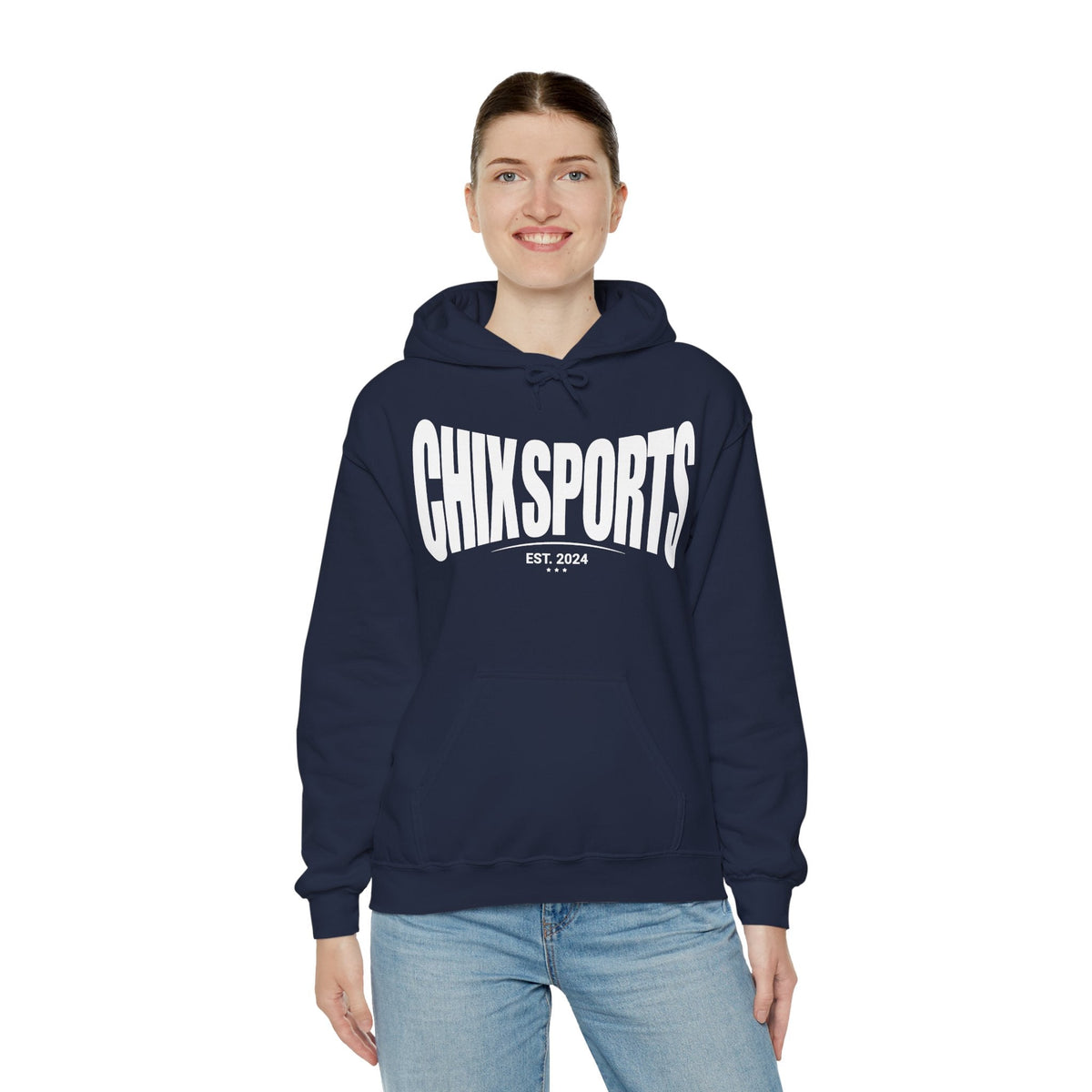 Chix Sports Apparel Unisex Hoodie in Navy | Chix Sports