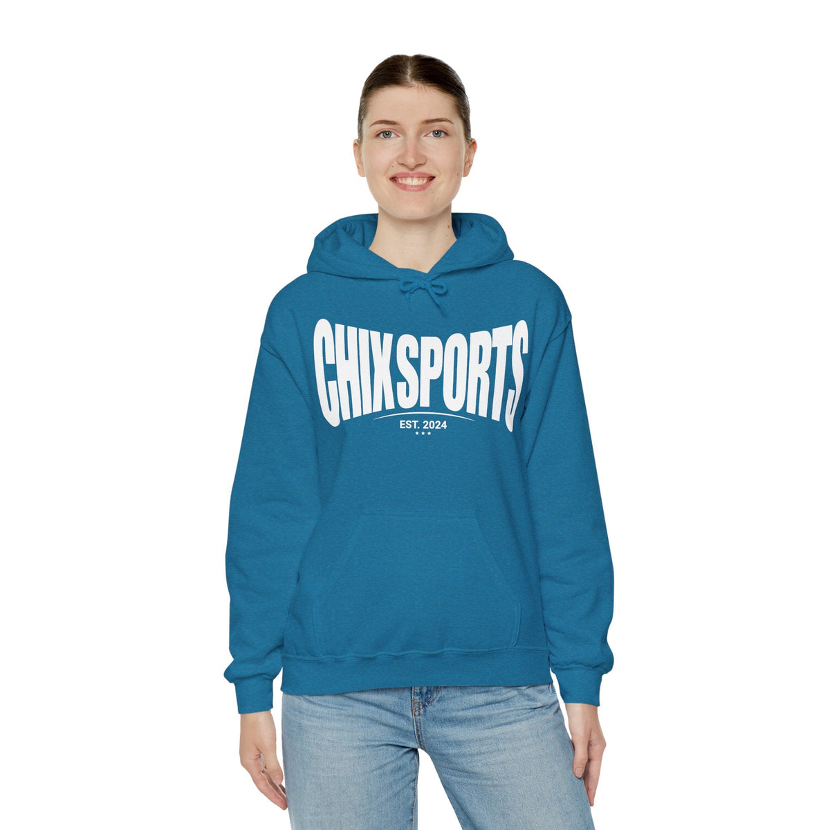 Chix Sports Apparel Unisex Hoodie in Antique Sapphire | Chix Sports