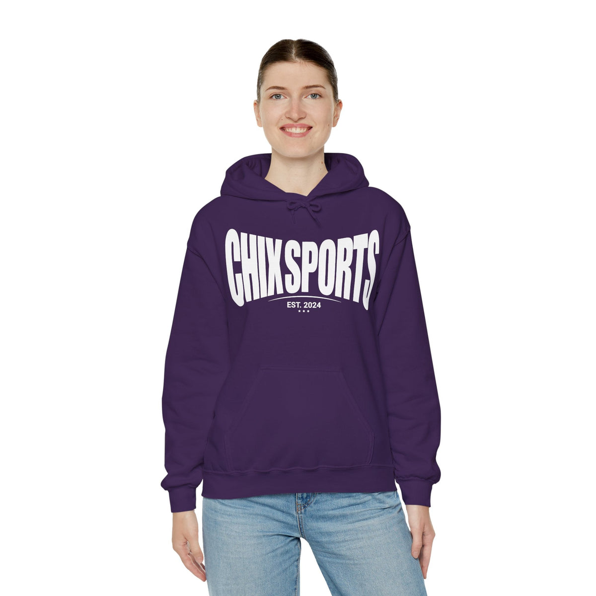 Chix Sports Apparel Unisex Hoodie in Purple | Chix Sports