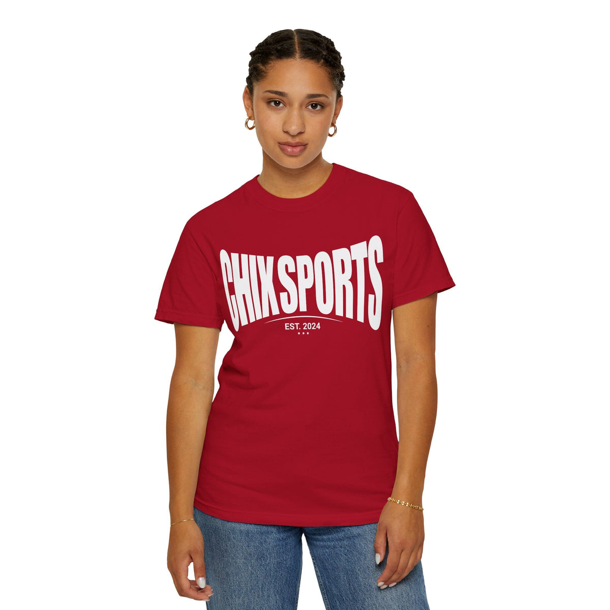 Chix Sports Premium Unisex Shirt in Red | Chix Sports