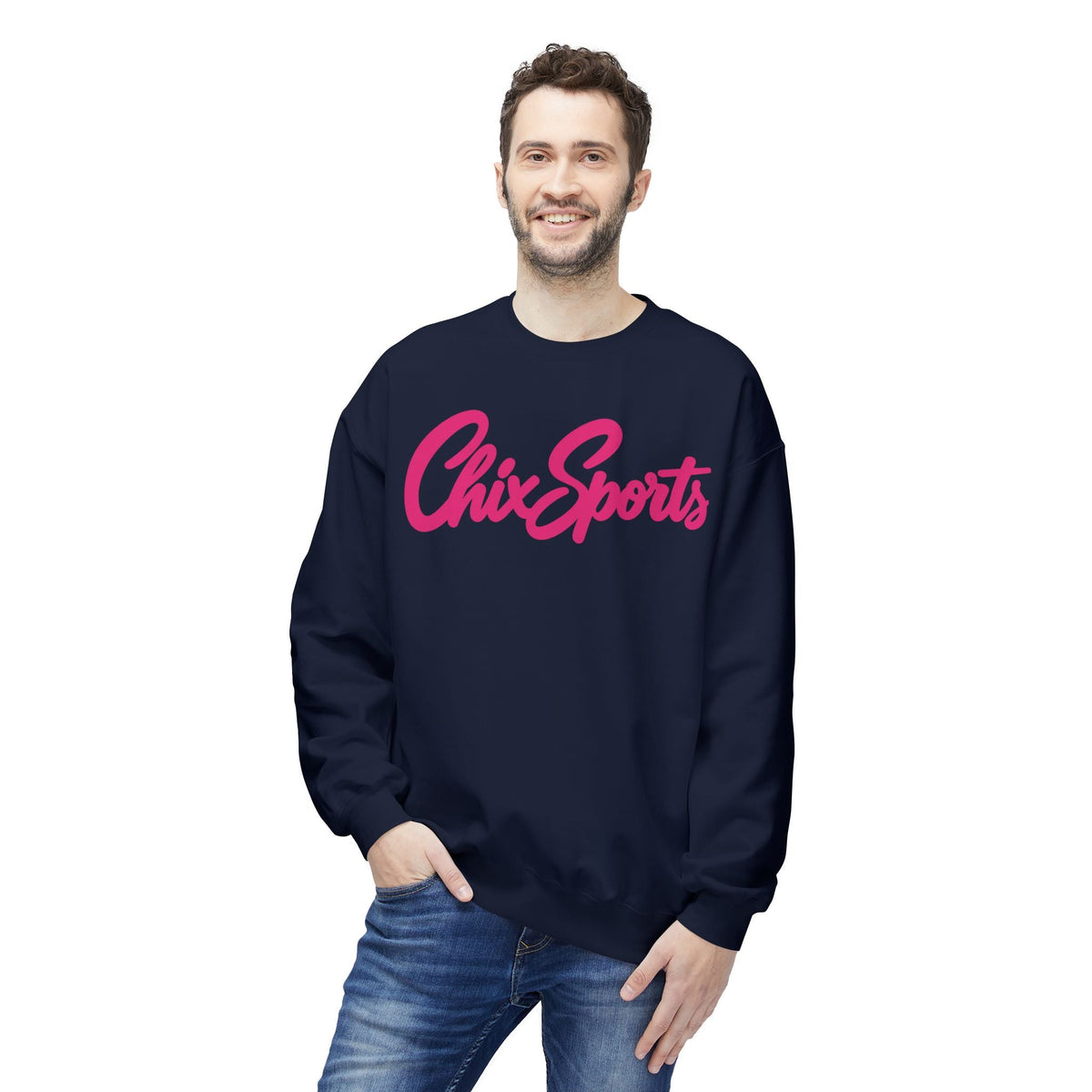 Chix Sports Unisex Softstyle Sweatshirt in Navy | Chix Sports