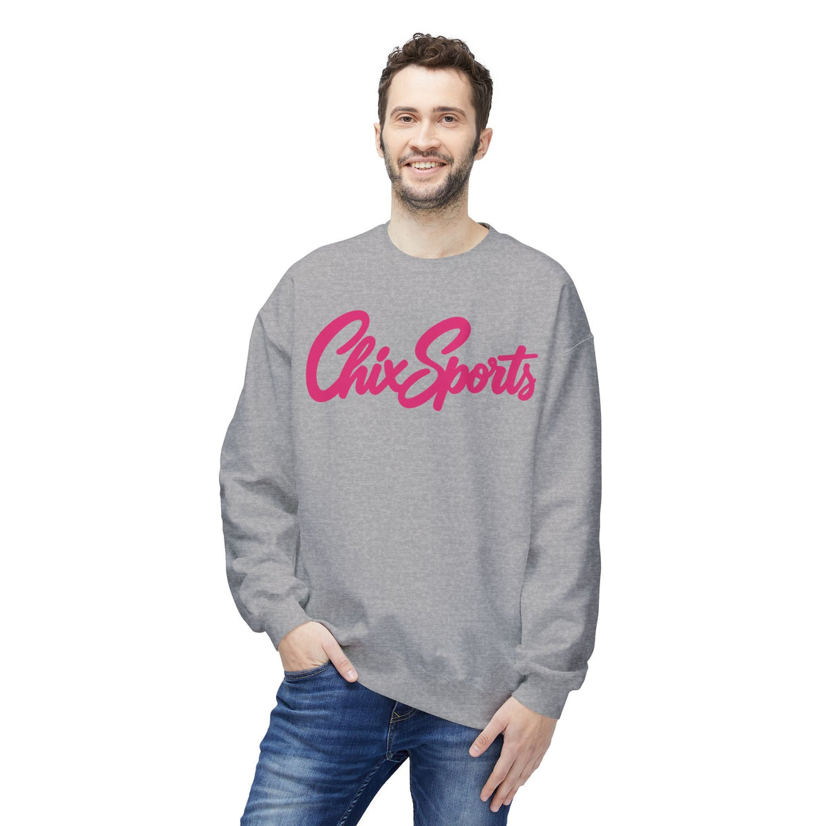 Chix Sports Unisex Softstyle Sweatshirt in Navy | Chix Sports