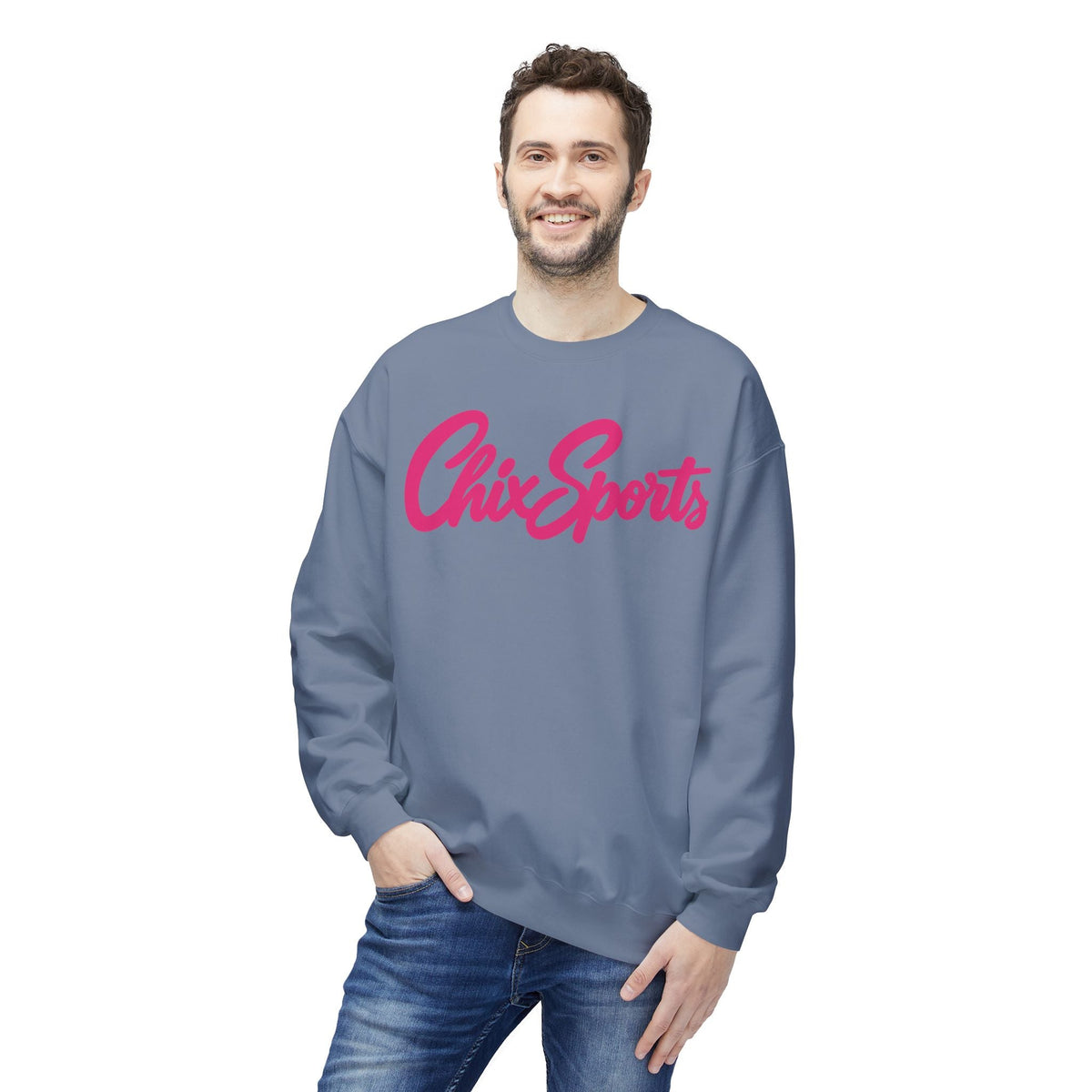 Chix Sports Unisex Softstyle Sweatshirt in Navy | Chix Sports