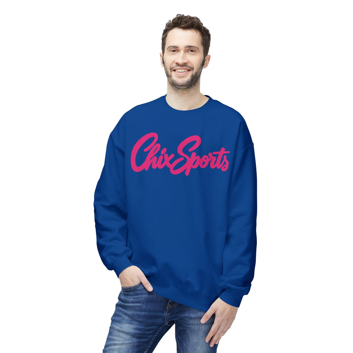 Chix Sports Unisex Softstyle Sweatshirt in Navy | Chix Sports