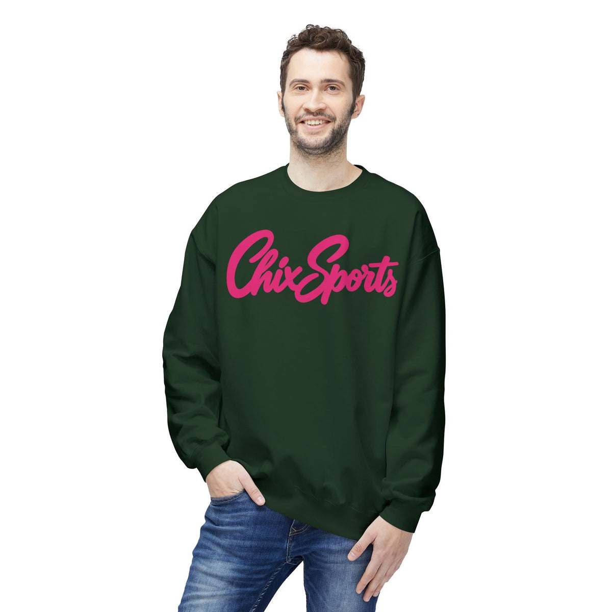 Chix Sports Unisex Softstyle Sweatshirt in Navy | Chix Sports