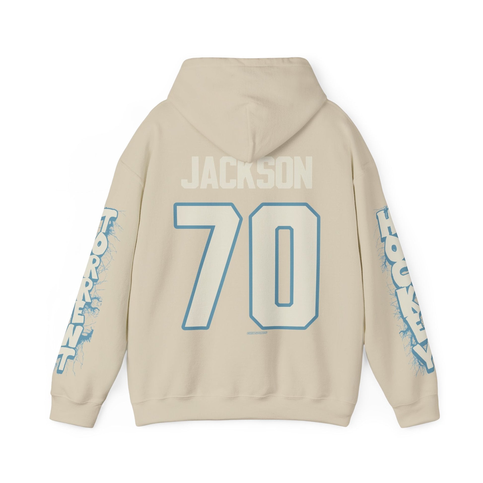 CJ Jackson Torrent Unisex Hoodie in Sand | Chix Sports