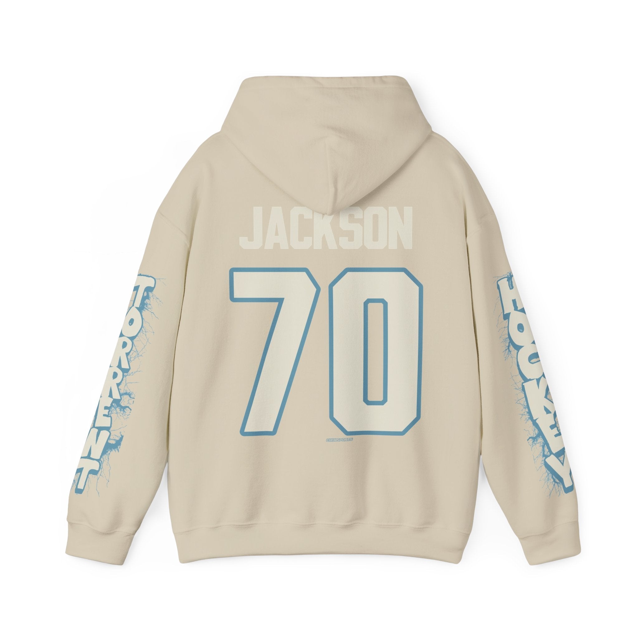 CJ Jackson Torrent Unisex Hoodie in Sand | Chix Sports