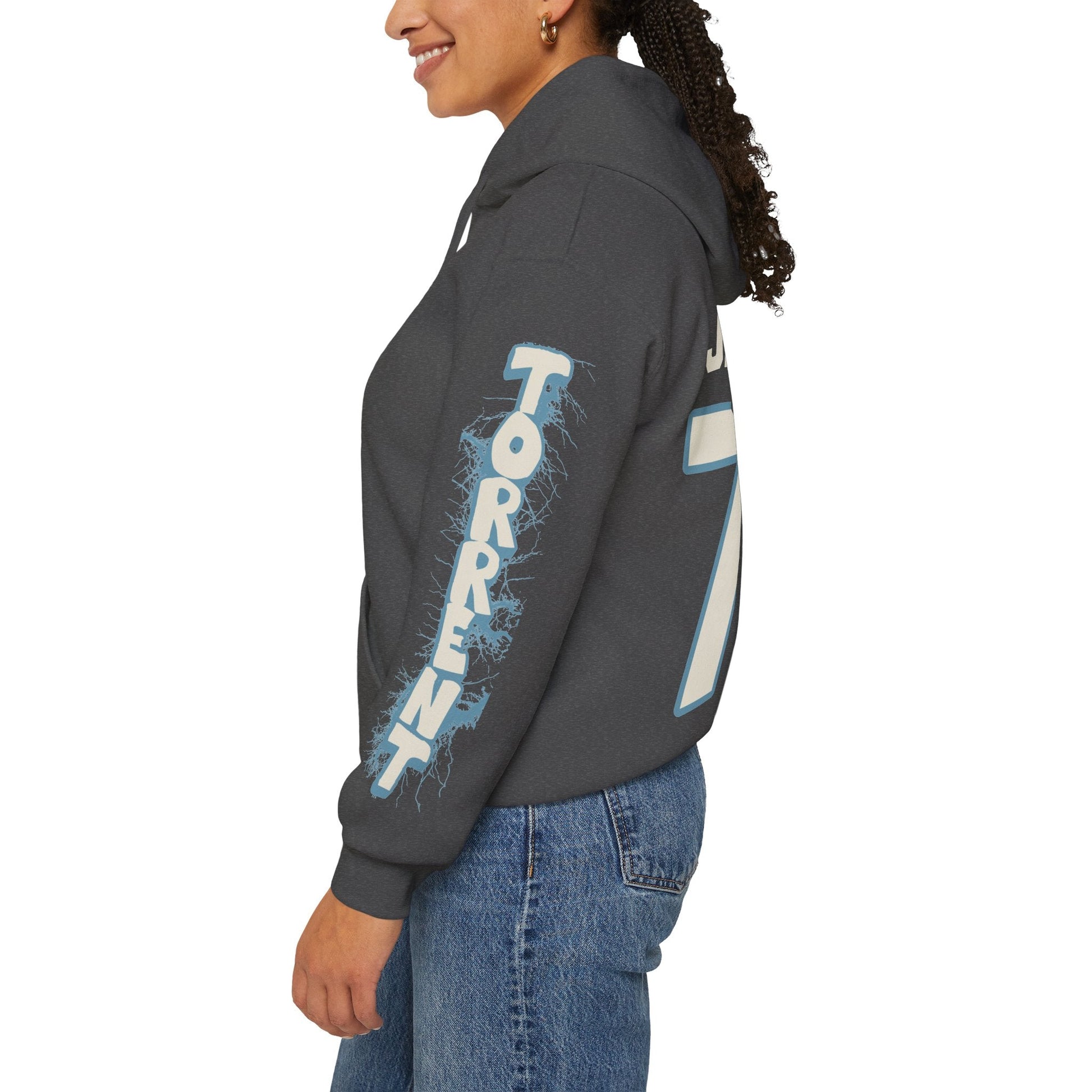 CJ Jackson Torrent Unisex Hoodie in Sport Grey | Chix Sports