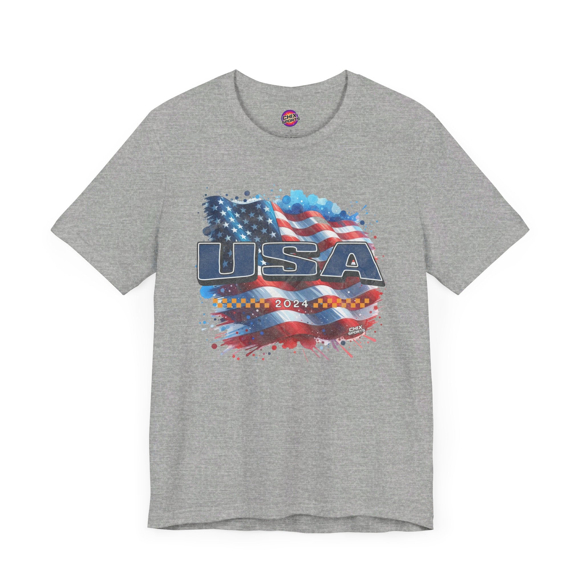 Classic American Flag Blue USA Soft Style T-Shirt | Chix Sports