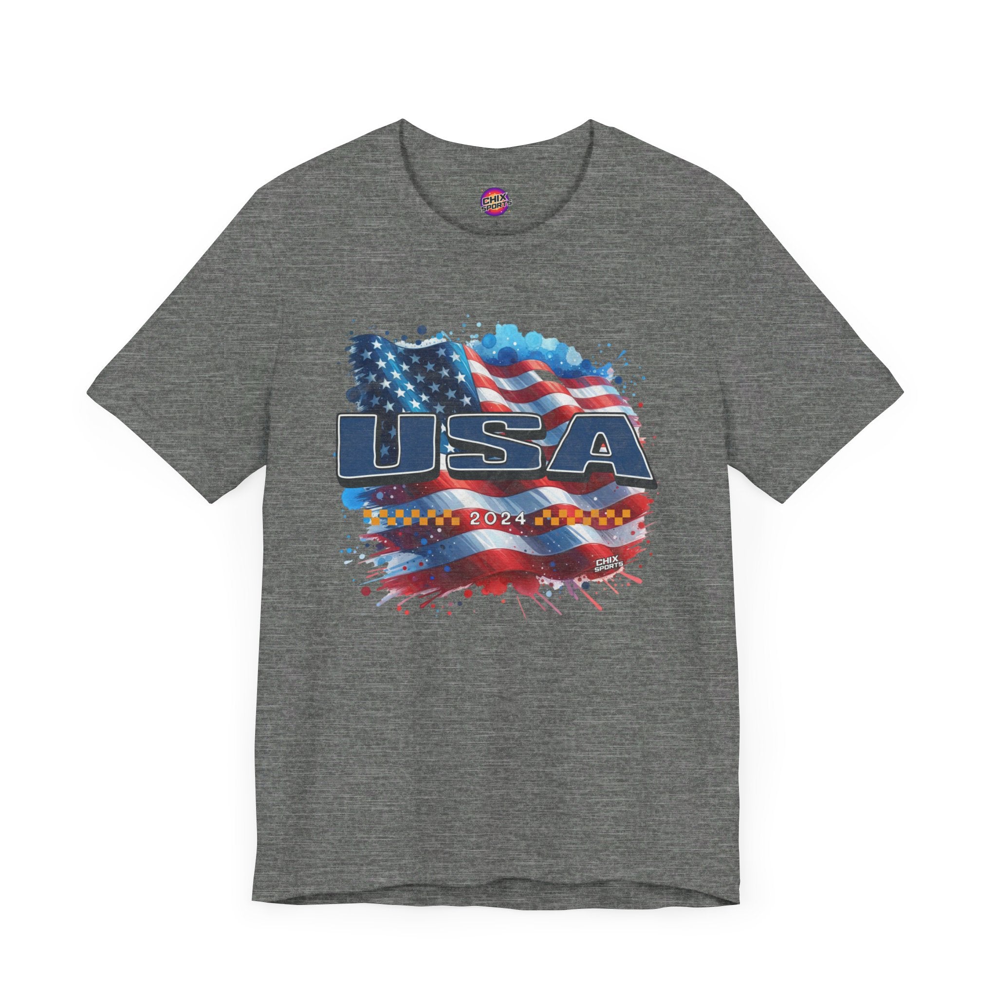 Classic American Flag Blue USA Soft Style T-Shirt | Chix Sports