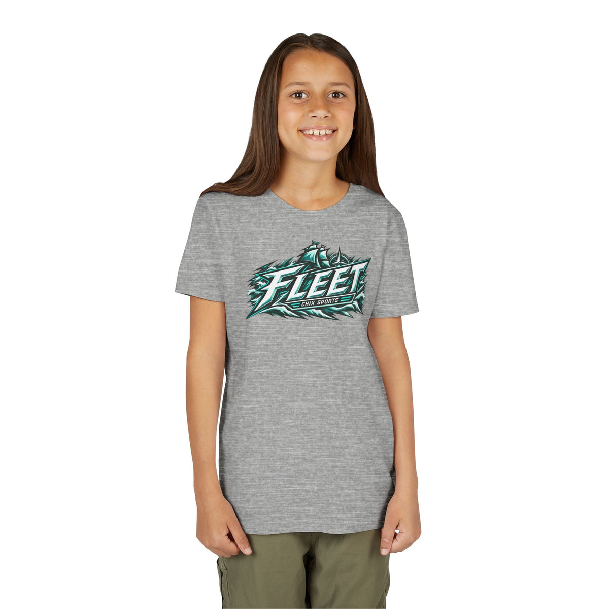Copy of Kids Fleet Hockey Soft Poly-blend T-shirt in Dark Grey Heather | Chix Sports