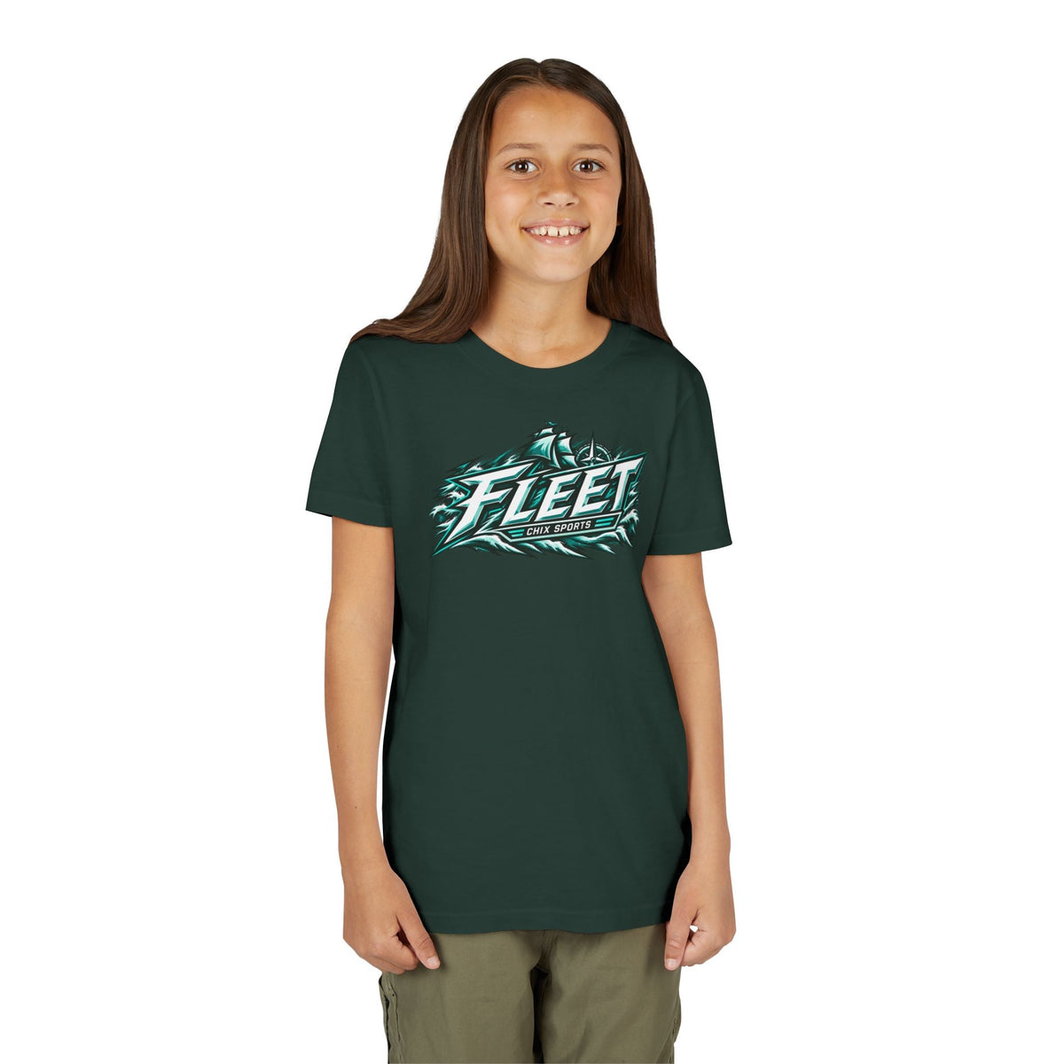 Copy of Kids Fleet Hockey Soft Poly-blend T-shirt in Dark Grey Heather | Chix Sports