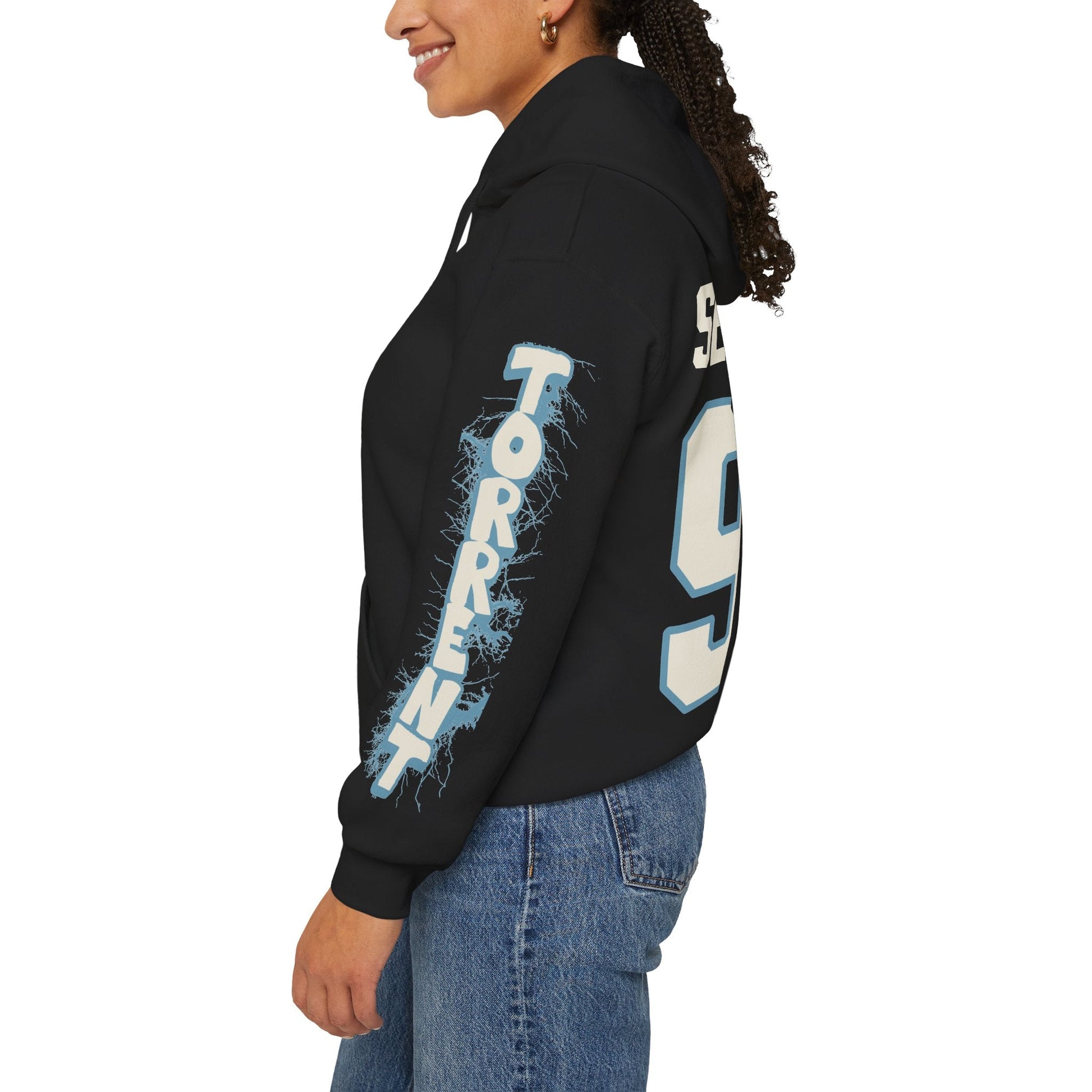 Danielle Serdachny Torrent Unisex Hoodie in Antique Sapphire | Chix Sports