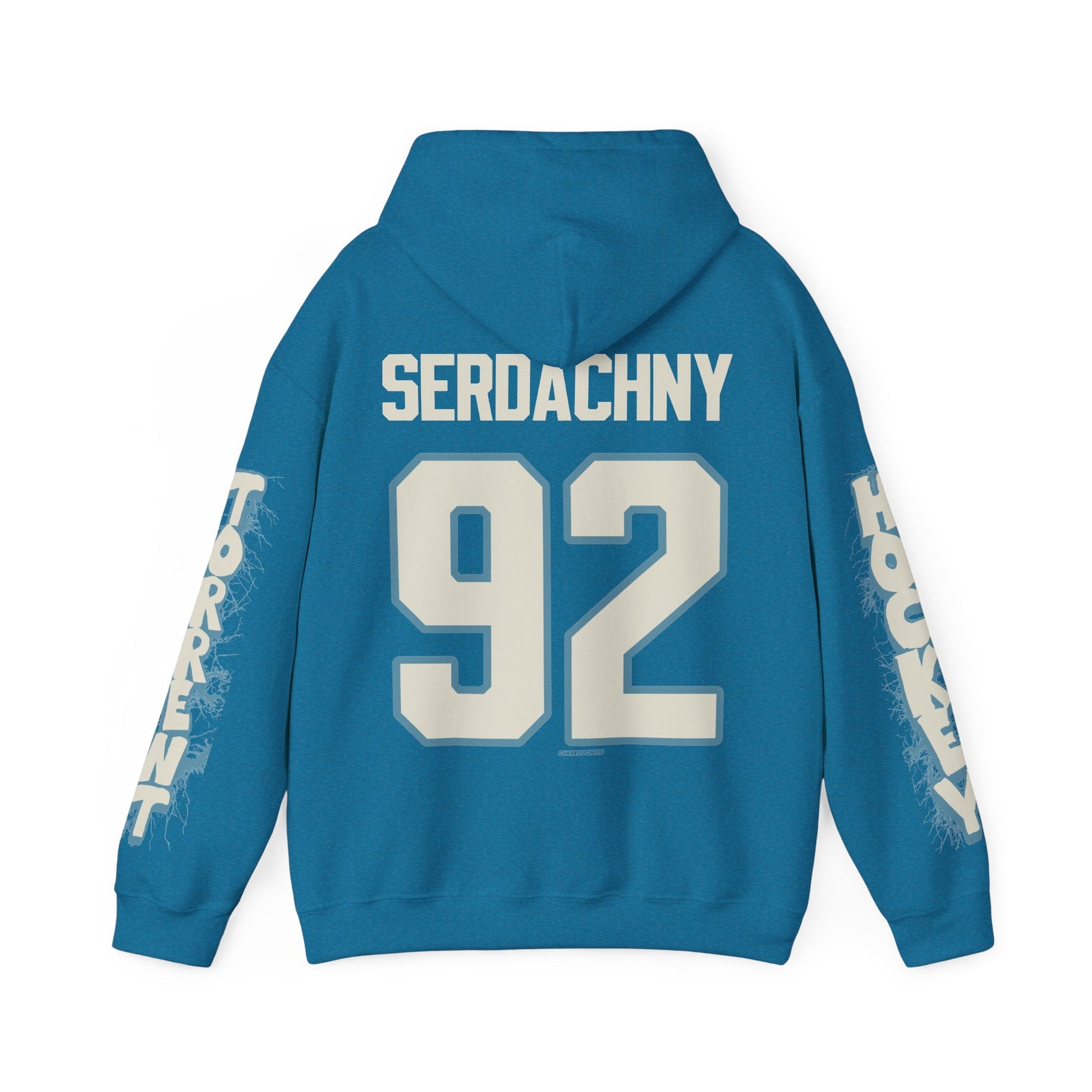 Danielle Serdachny Torrent Unisex Hoodie in Antique Sapphire | Chix Sports