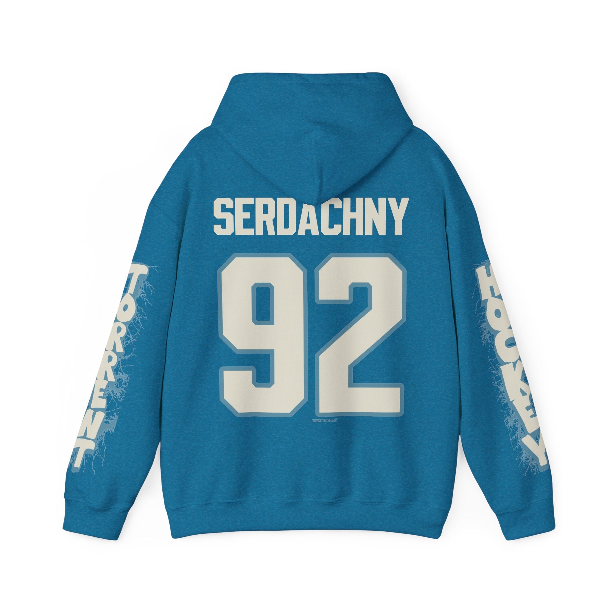 Danielle Serdachny Torrent Unisex Hoodie in Antique Sapphire | Chix Sports