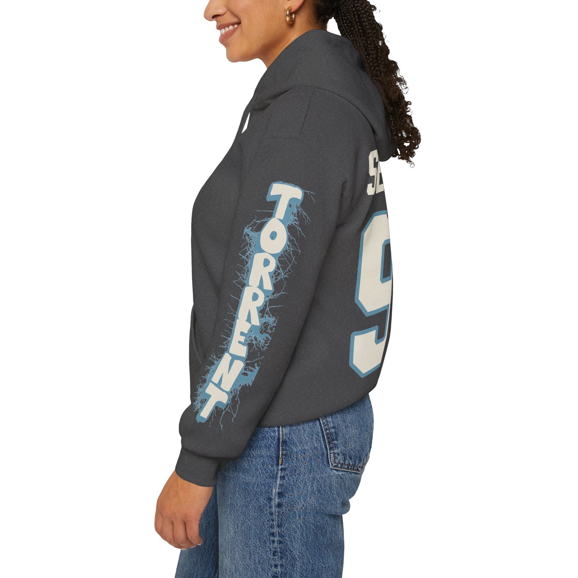 Danielle Serdachny Torrent Unisex Hoodie in Antique Sapphire | Chix Sports
