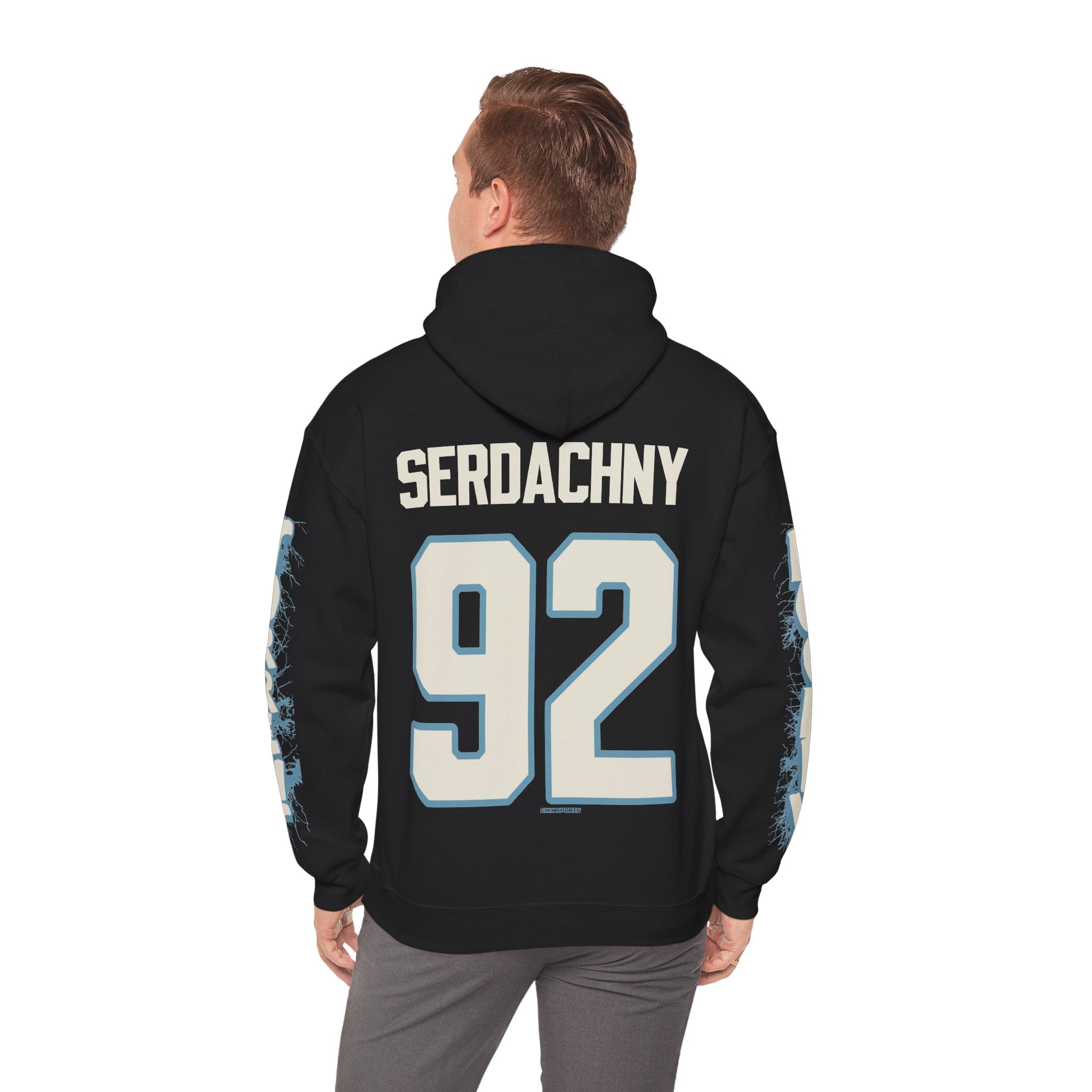 Danielle Serdachny Torrent Unisex Hoodie in Antique Sapphire | Chix Sports