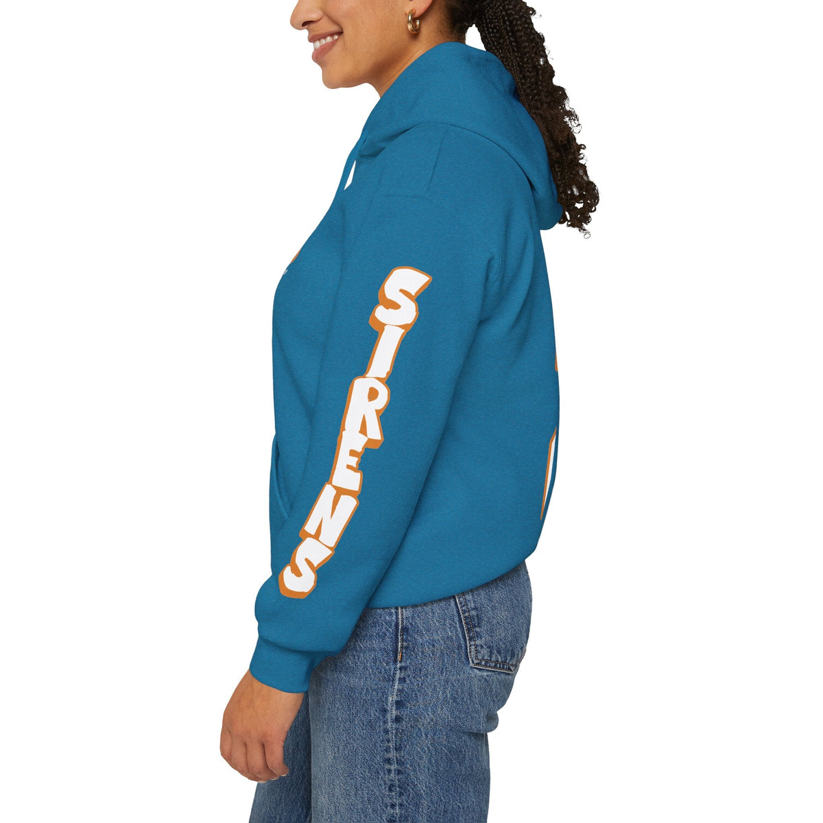 Dayle Ross Sirens Unisex Hoodie in Antique Sapphire | Chix Sports