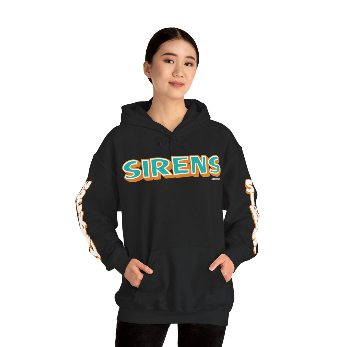 Elaine Chuli Sirens Unisex Hoodie in Antique Sapphire | Chix Sports