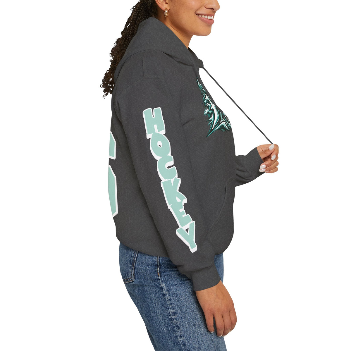 Ella Huber Unisex Fleet Hoodie in Dark Heather | Chix Sports