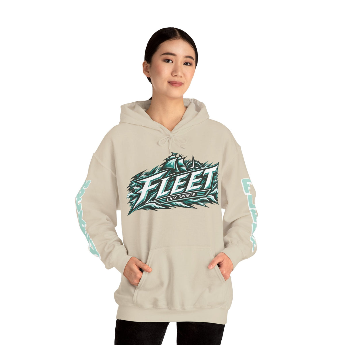 Ella Huber Unisex Fleet Hoodie in Dark Heather | Chix Sports