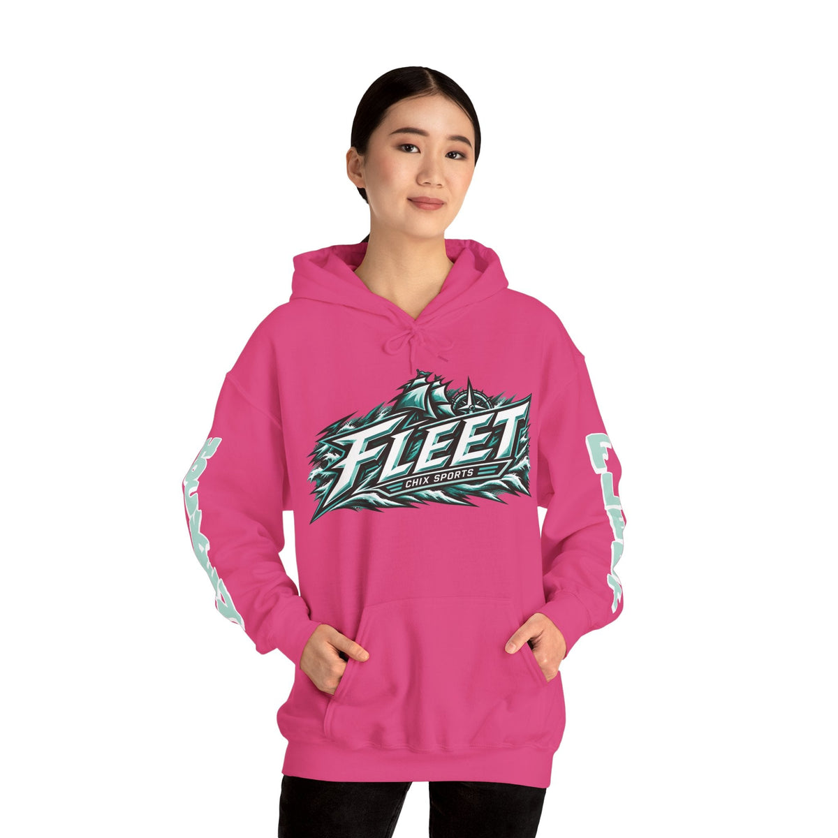 Ella Huber Unisex Fleet Hoodie in Dark Heather | Chix Sports