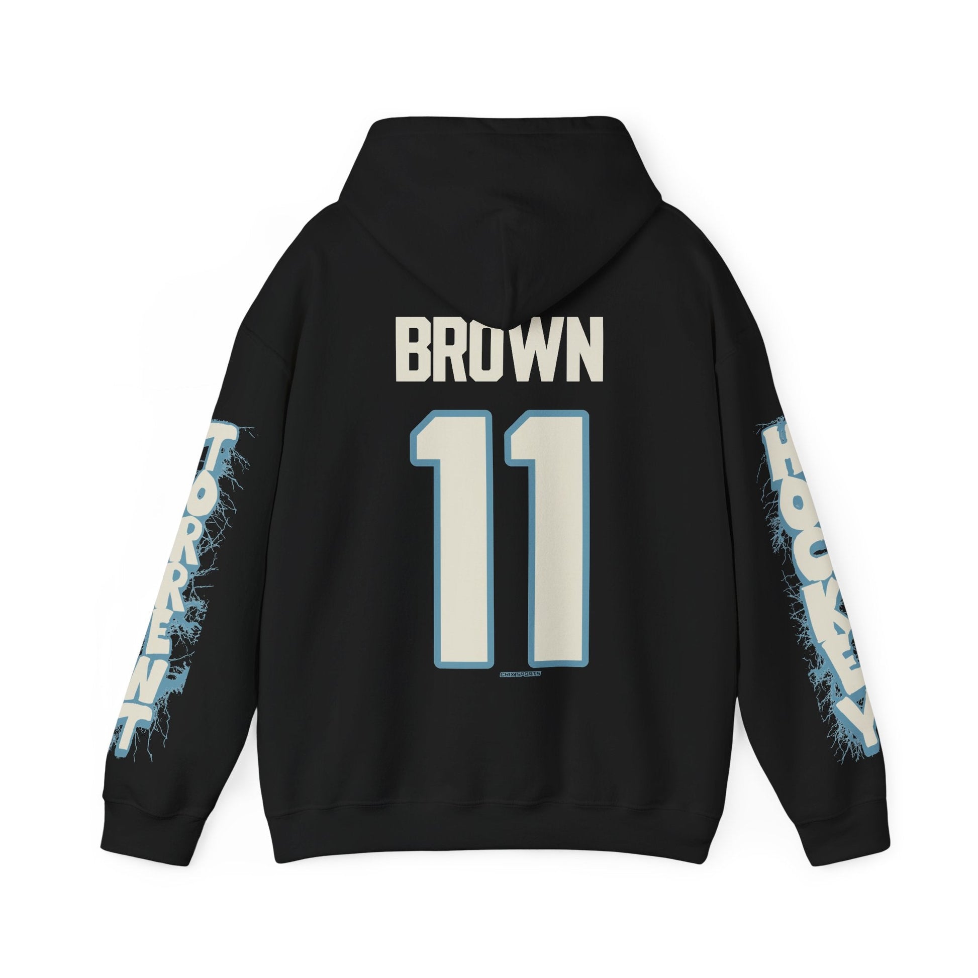 Emily Brown Torrent Unisex Hoodie in Black | Chix Sports