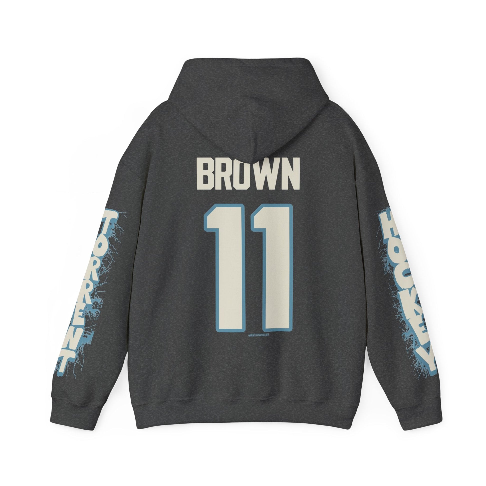 Emily Brown Torrent Unisex Hoodie in Dark Heather | Chix Sports