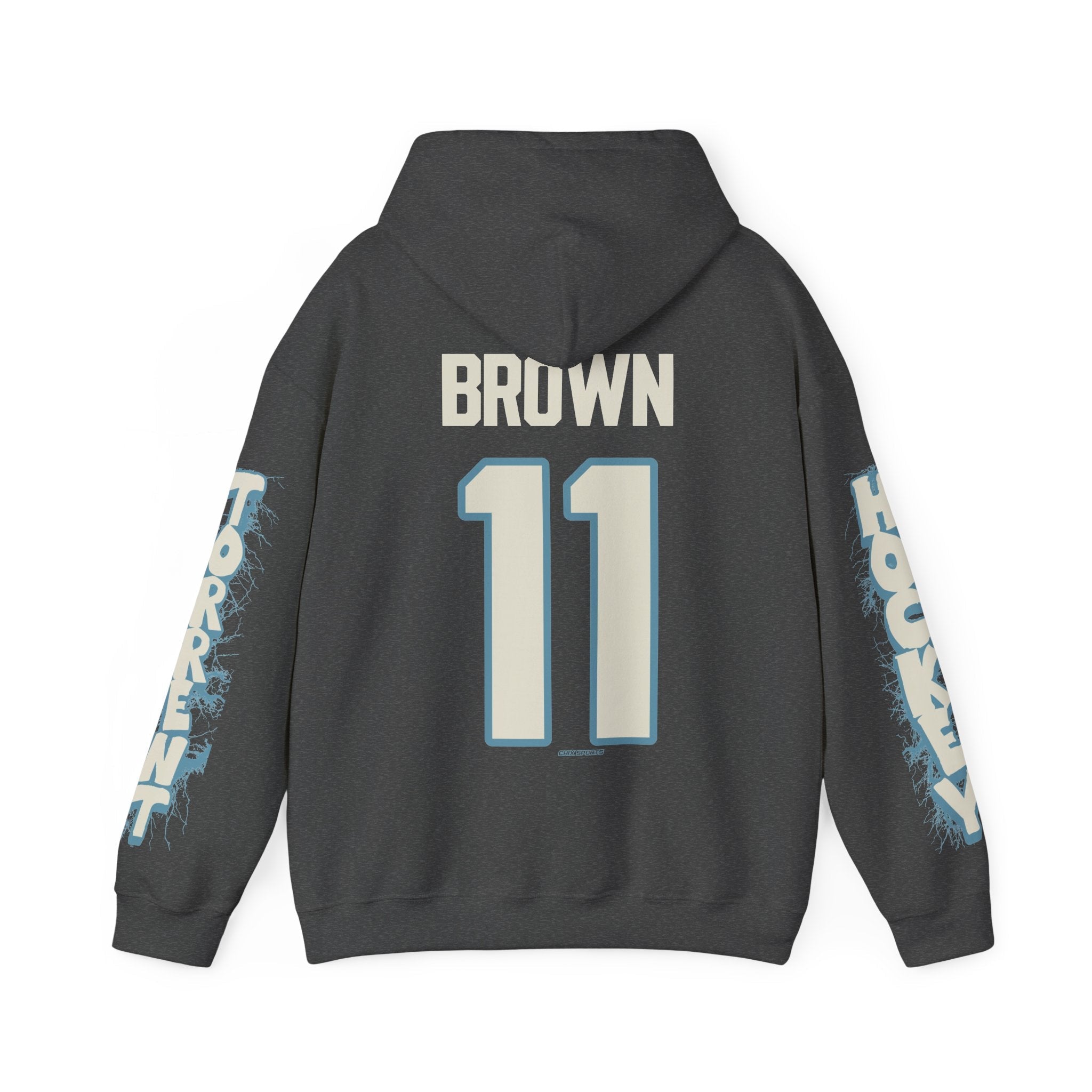 Emily Brown Torrent Unisex Hoodie in Dark Heather | Chix Sports