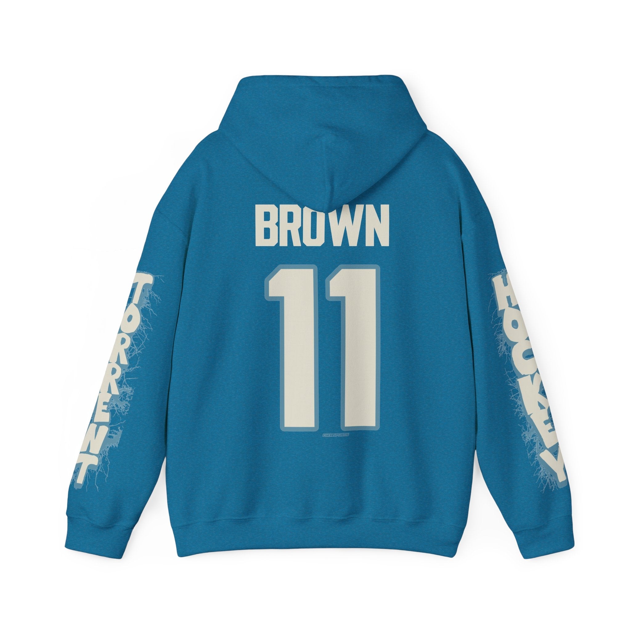 Emily Brown Torrent Unisex Hoodie in Antique Sapphire | Chix Sports
