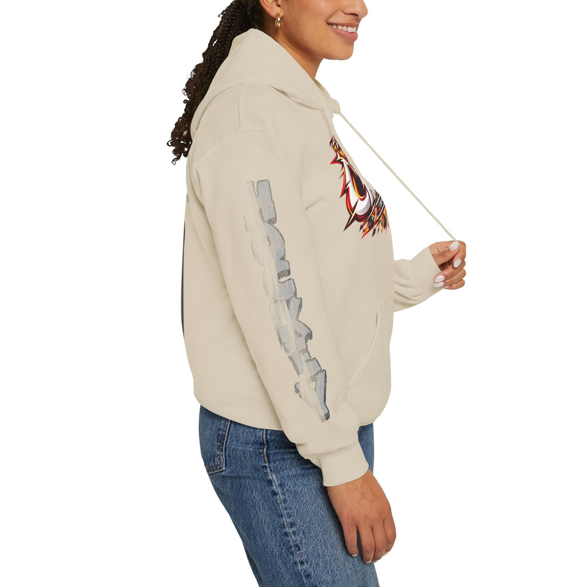 Fanuza Kadirova Charge Unisex Power Hoodie in Gold | Chix Sports