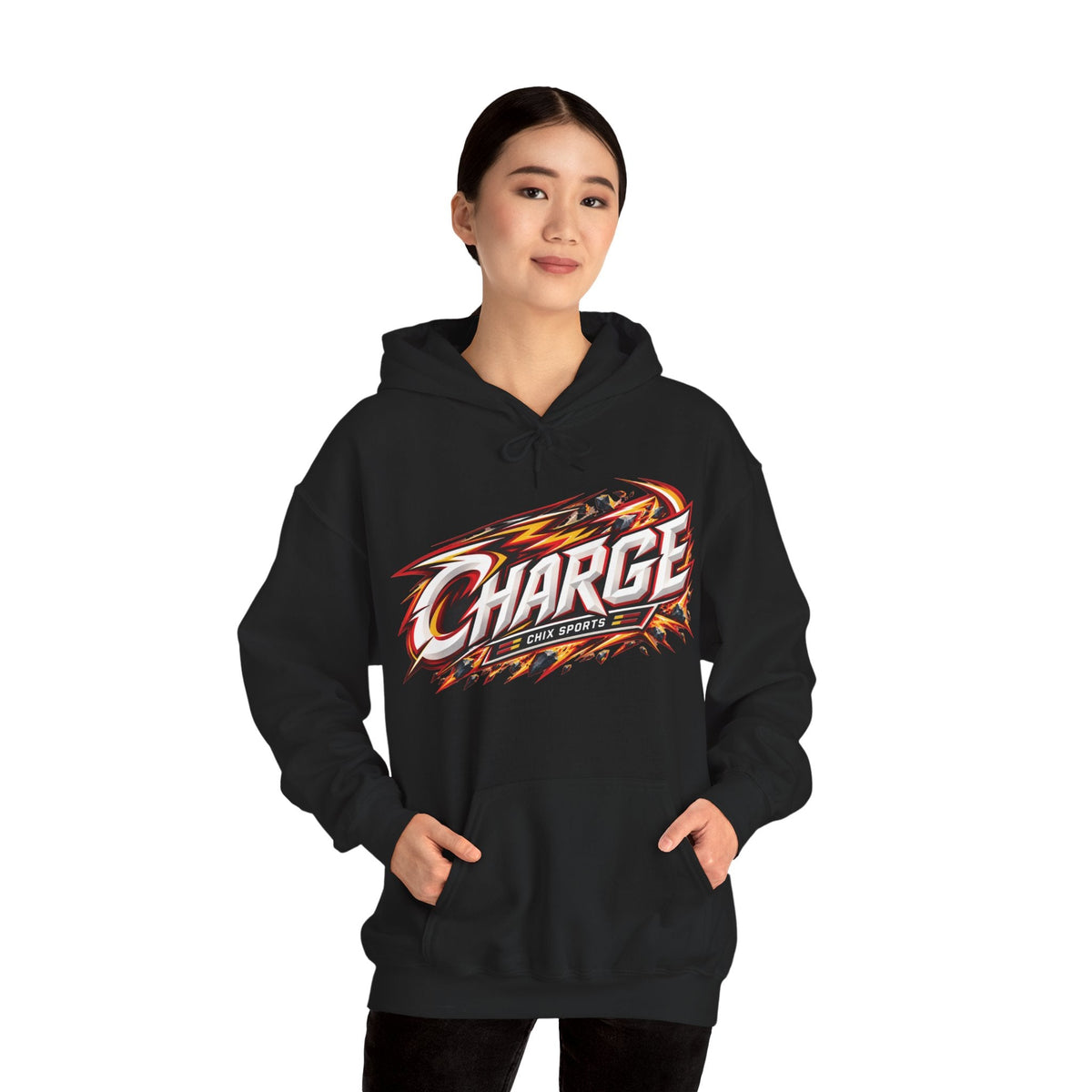 Fanuza Kadirova Charge Unisex Power Hoodie in Red | Chix Sports