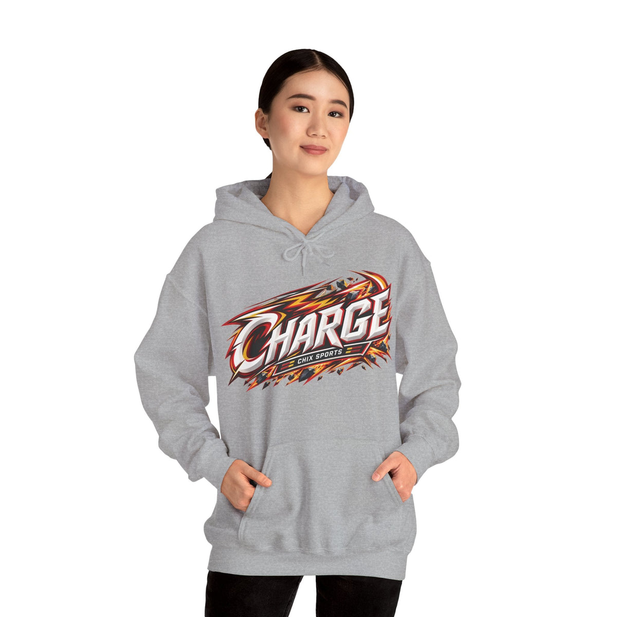 Fanuza Kadirova Charge Unisex Power Hoodie in Red | Chix Sports