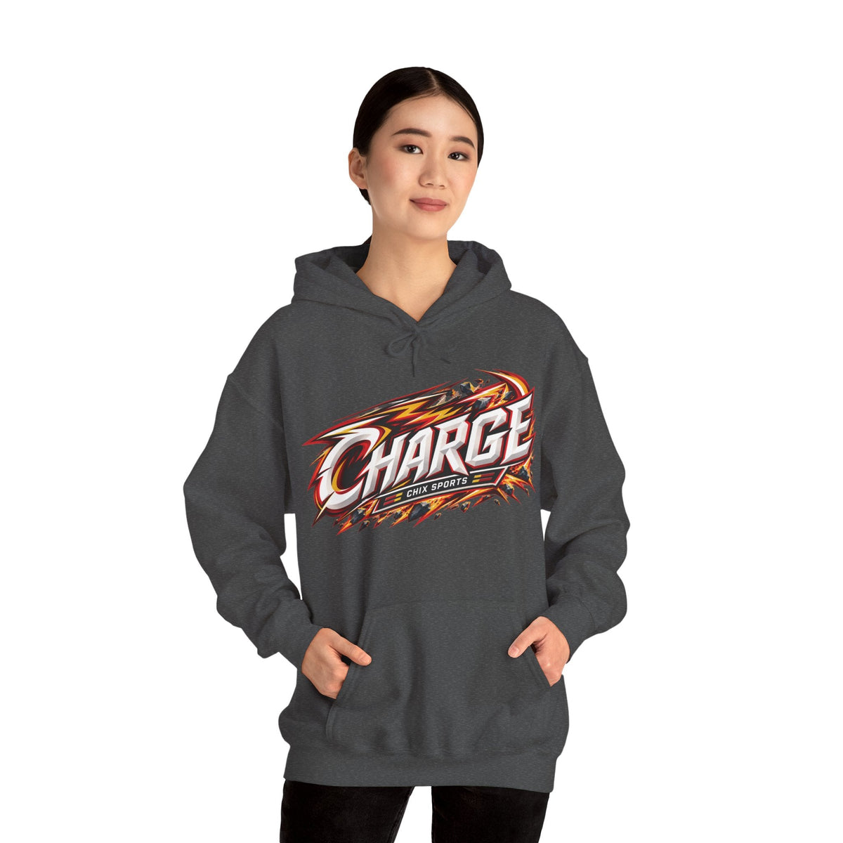 Fanuza Kadirova Charge Unisex Power Hoodie in Red | Chix Sports