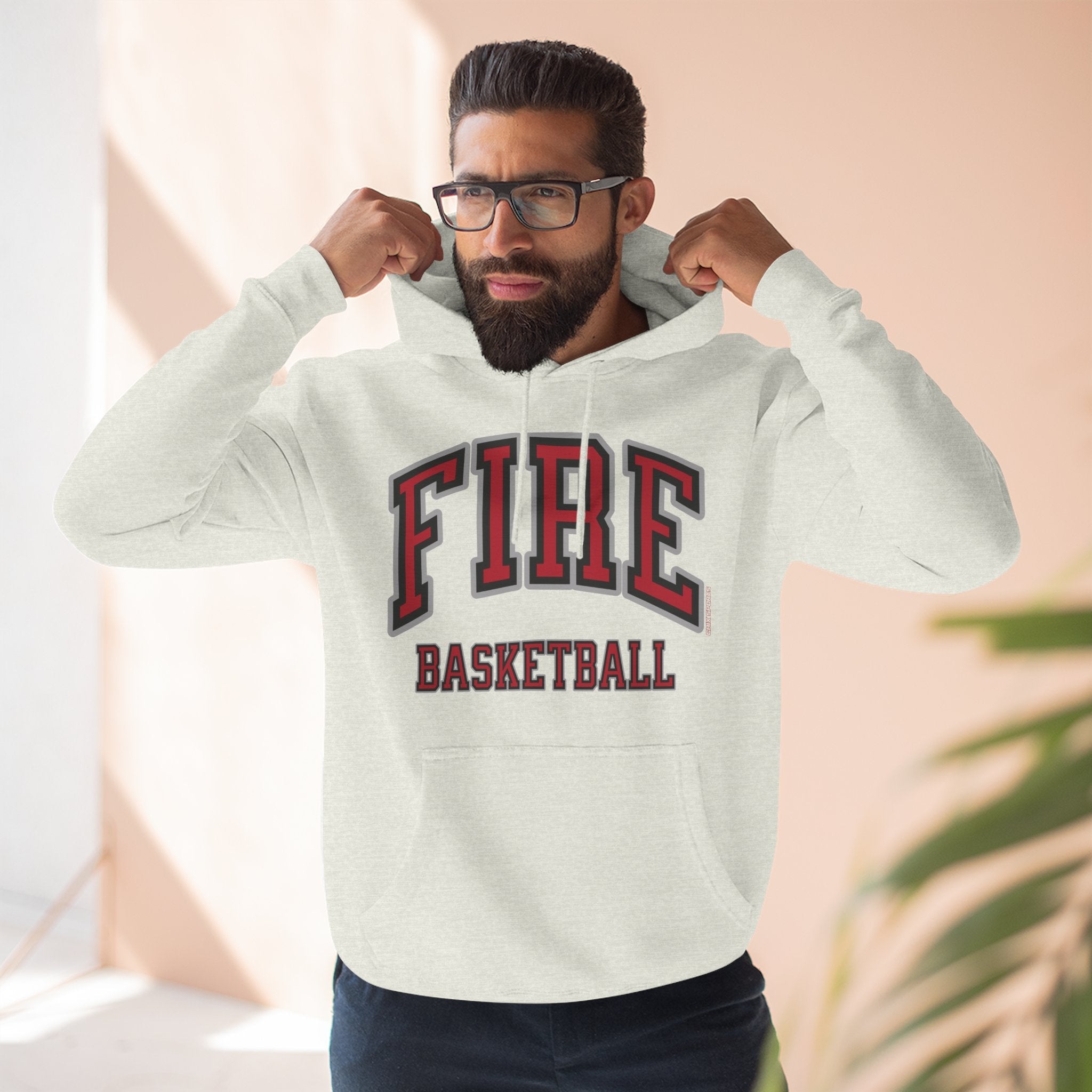 Fire Basketball Premium Unisex Hoodie | Chix Sports