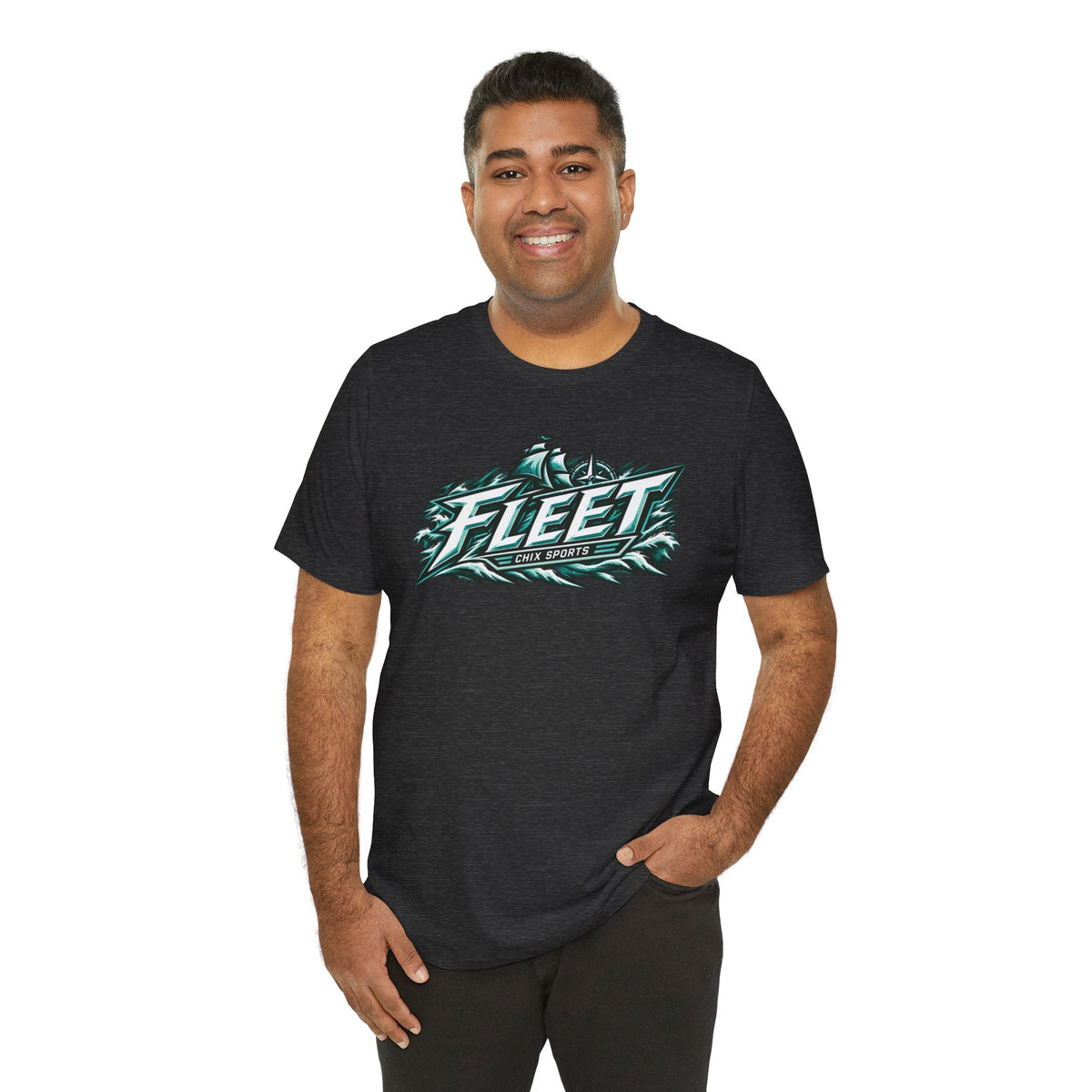 Fleet Hockey Unisex Soft Shirt in Dark Grey Heather | Chix Sports