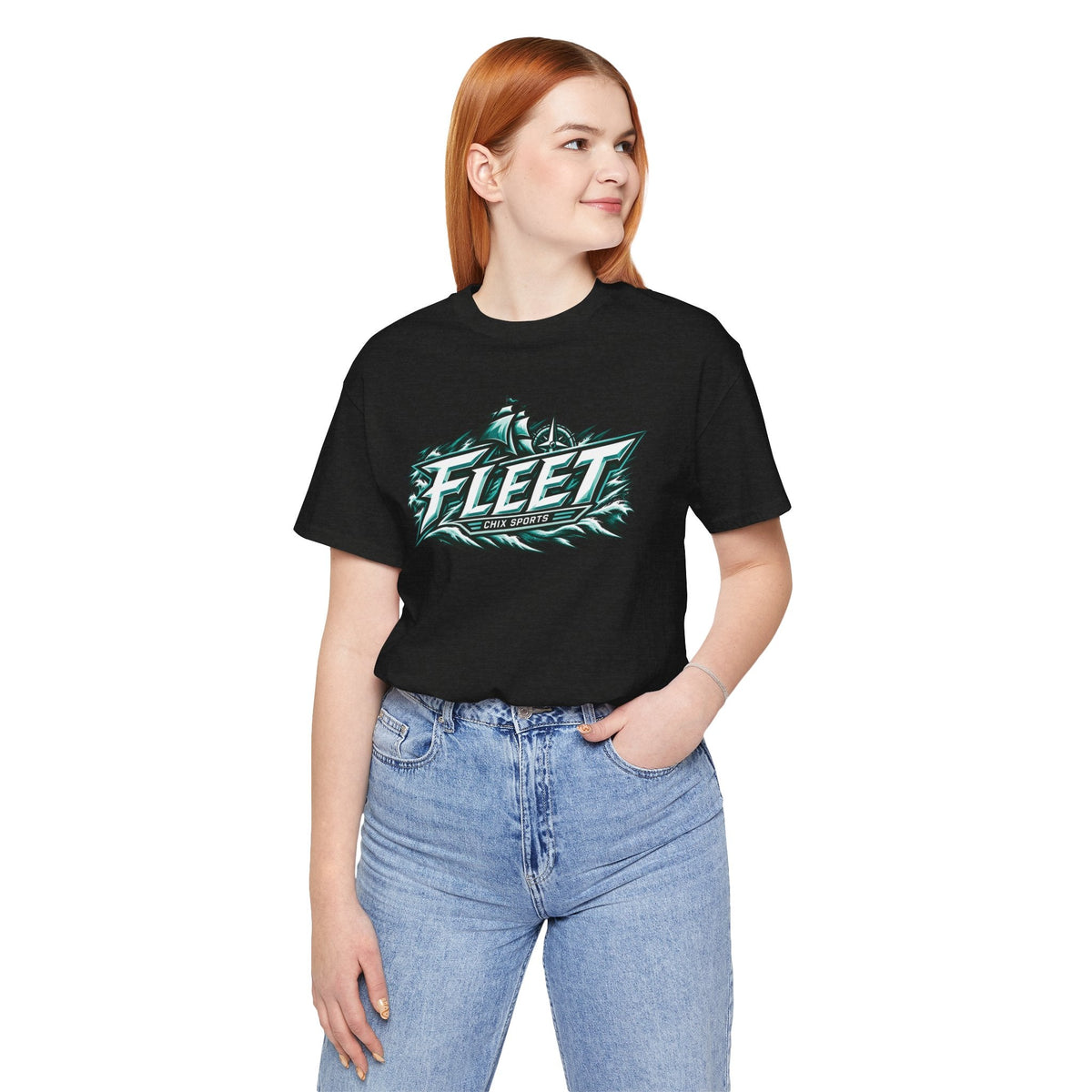Fleet Hockey Unisex Soft Shirt in Dark Grey Heather | Chix Sports