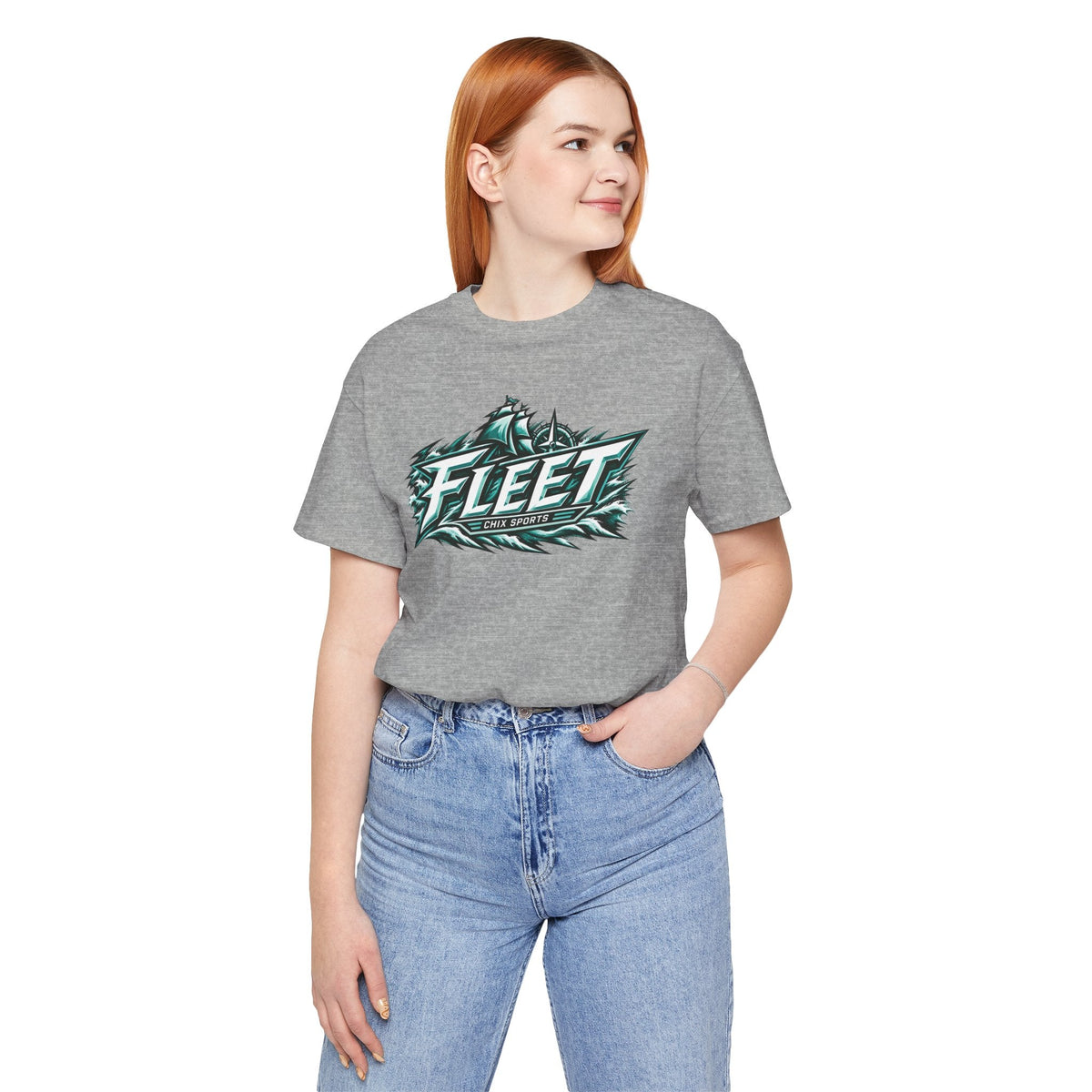 Fleet Hockey Unisex Soft Shirt in Dark Grey Heather | Chix Sports