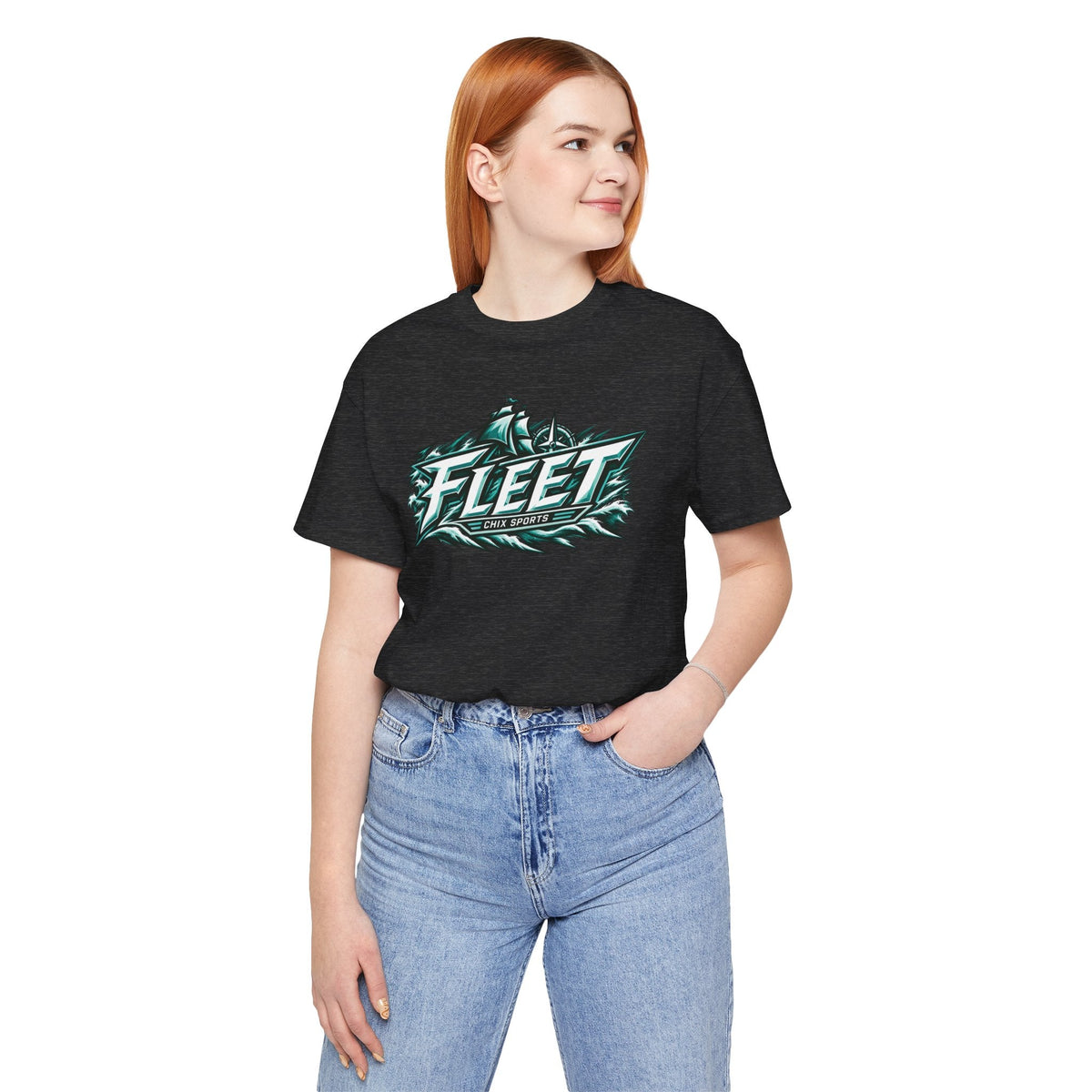 Fleet Hockey Unisex Soft Shirt in Dark Grey Heather | Chix Sports