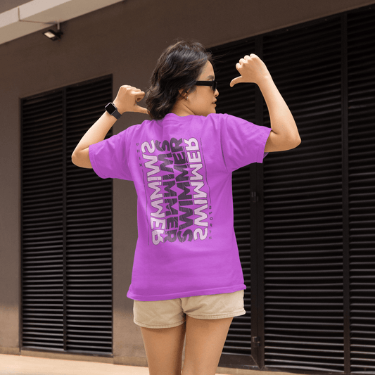 For the Swimmers and Swim Fans - "Swim" Oversized T-Shirt | Chix Sports