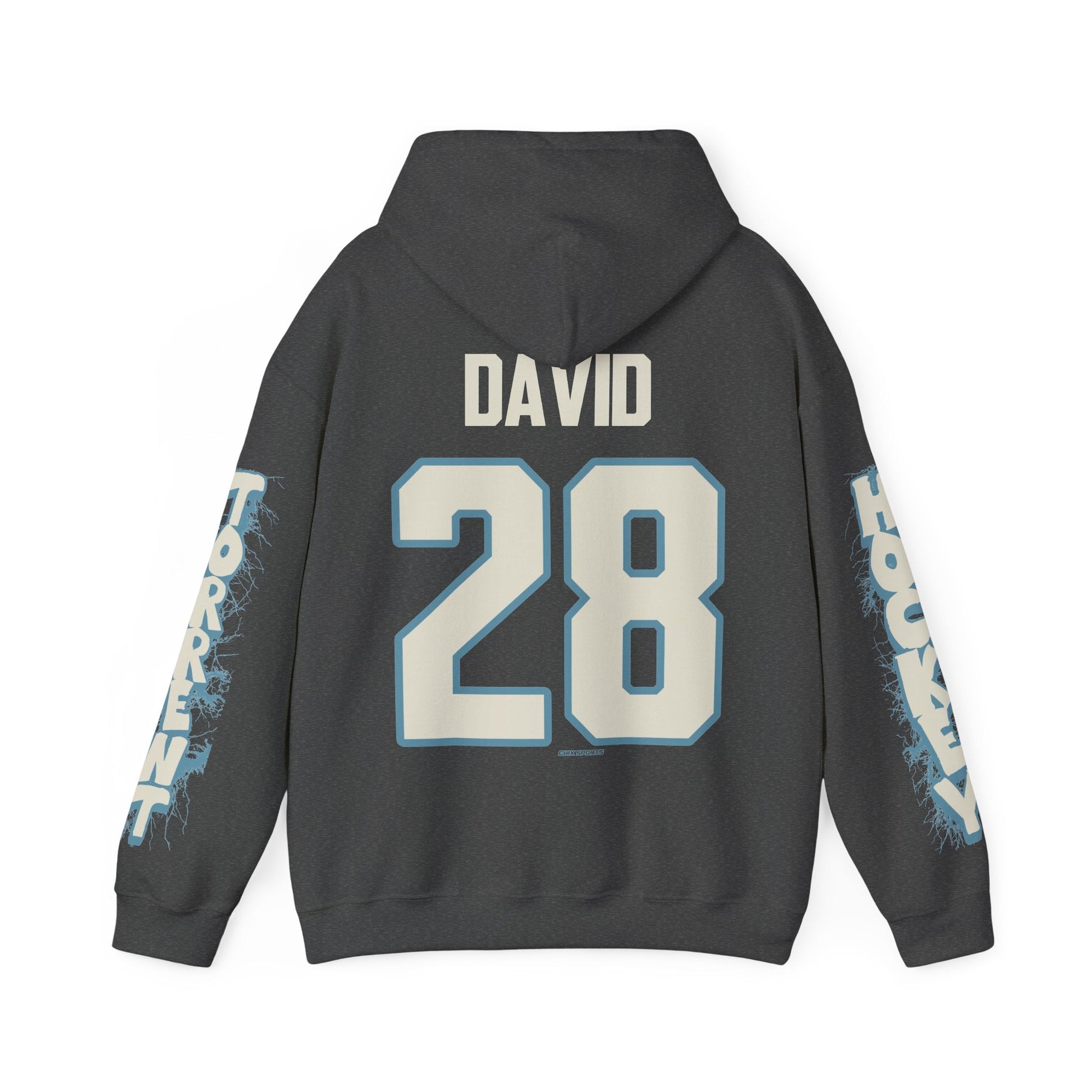 Gabrielle David Torrent Unisex Hoodie in Dark Heather | Chix Sports