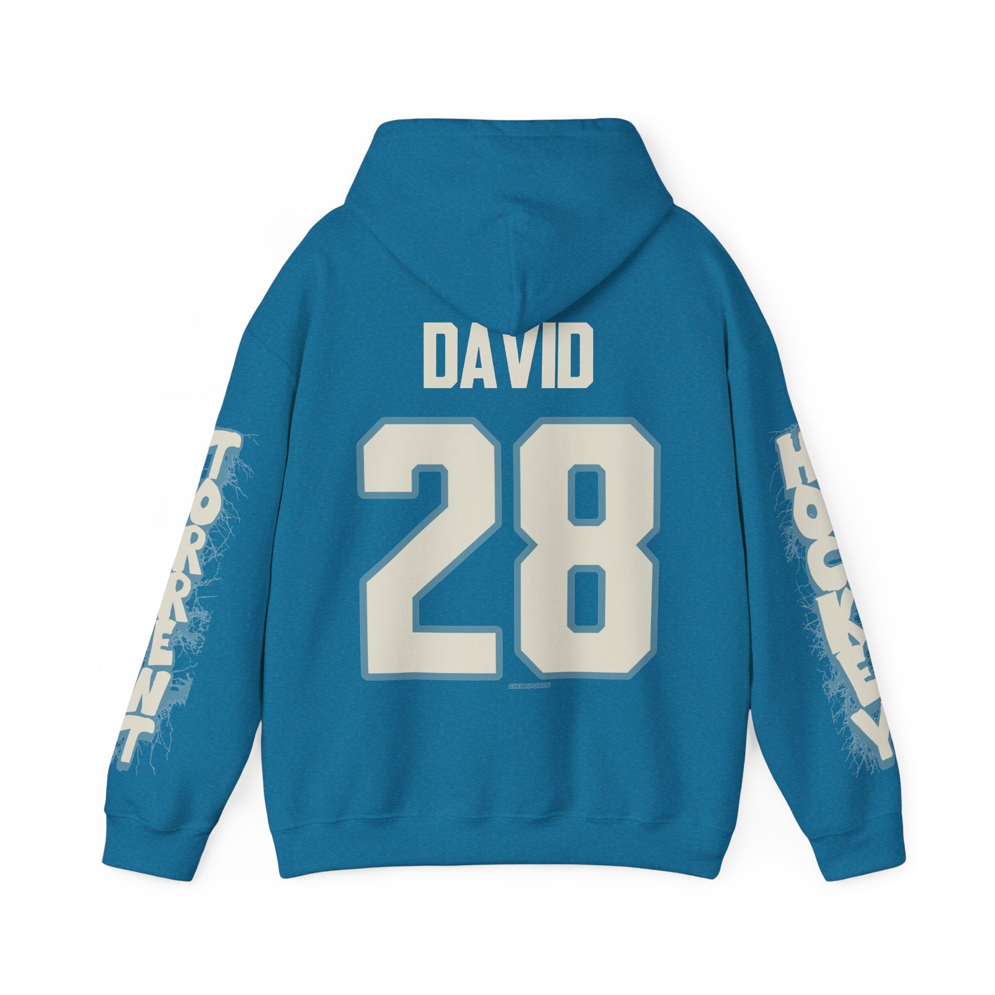 Gabrielle David Torrent Unisex Hoodie in Antique Sapphire | Chix Sports