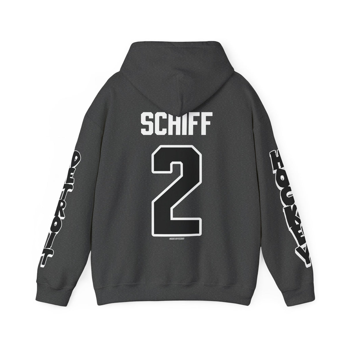 Georgia Schiff Detroit Hockey Club Unisex Hoodie in Dark Heather | Chix Sports