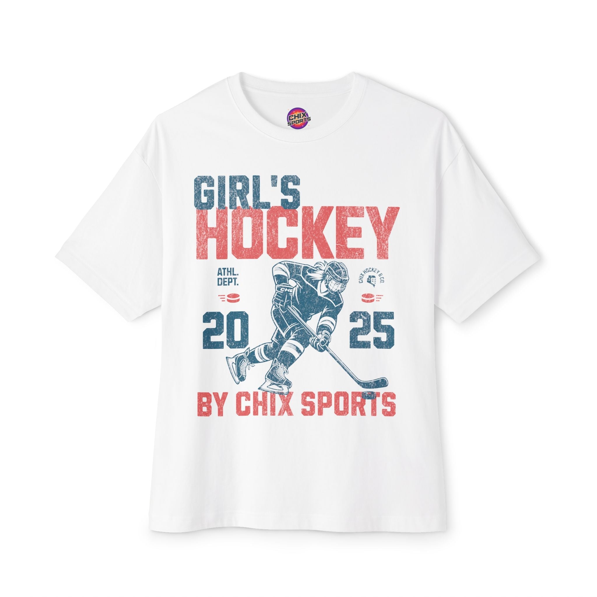 Girl's Hockey Boxy Shirt Vintage Style | Chix Sports
