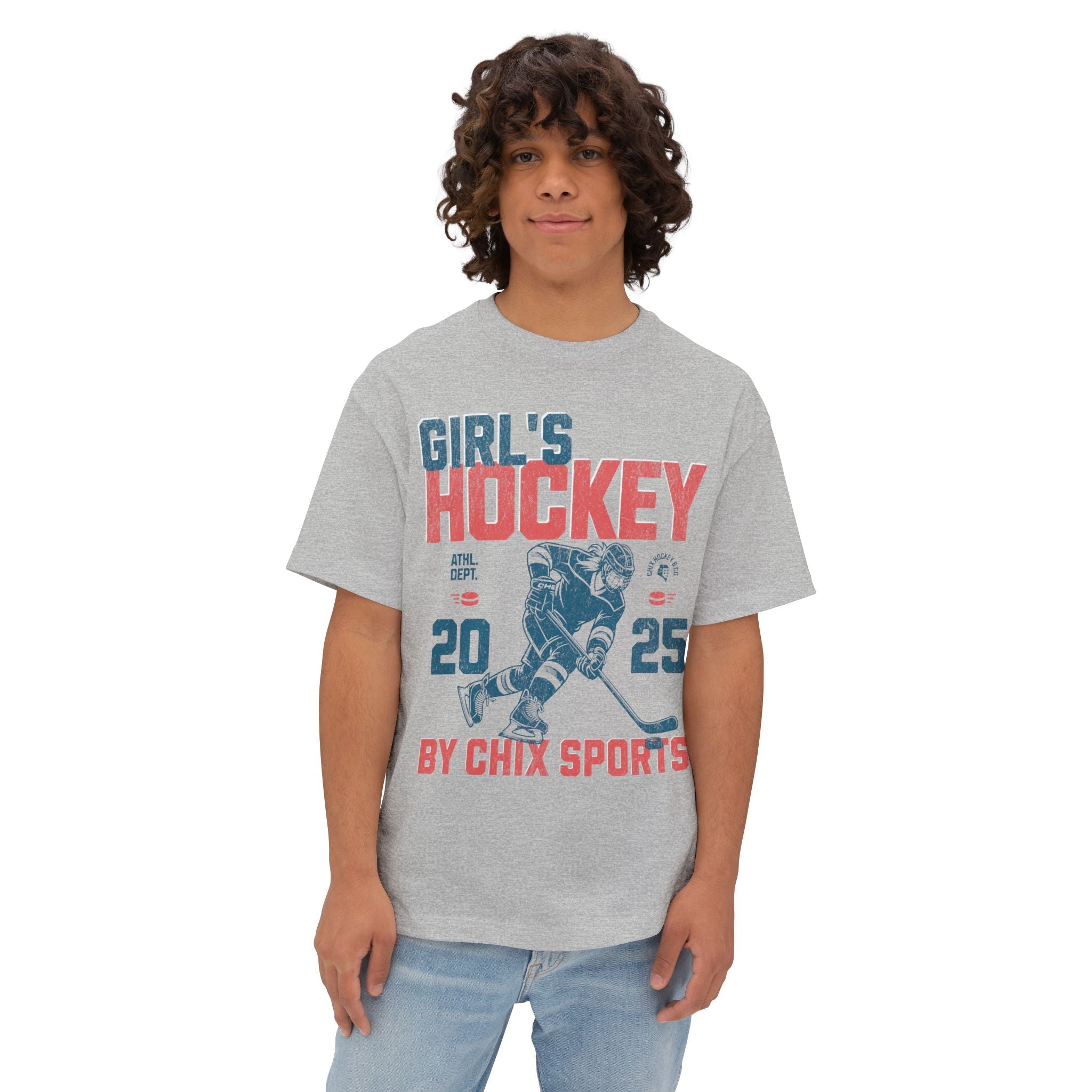 Girl's Hockey Boxy Shirt Vintage Style | Chix Sports